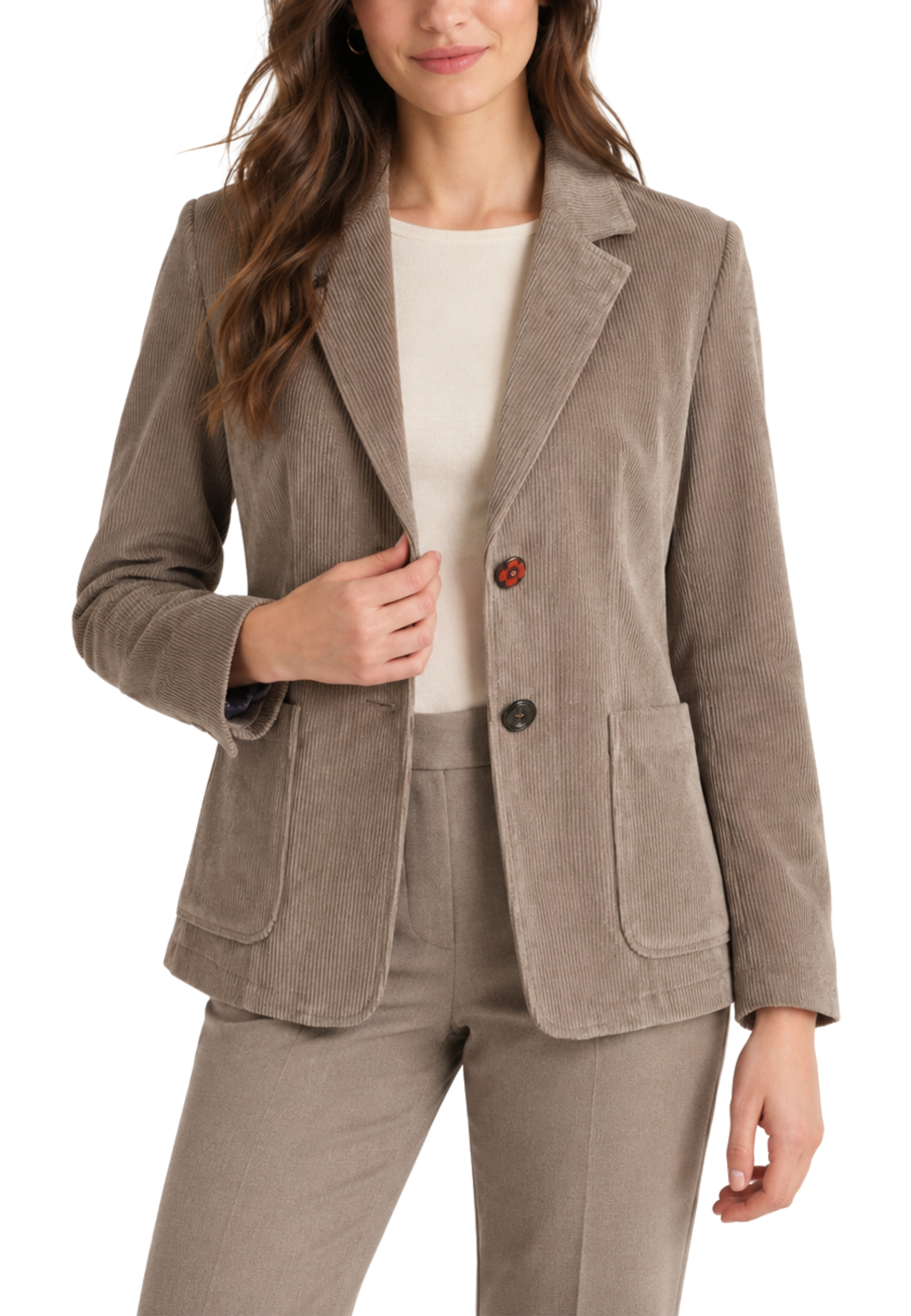 GIACCA BLAZER IN VELLUTO A COSTE DONNA GRIGIO
