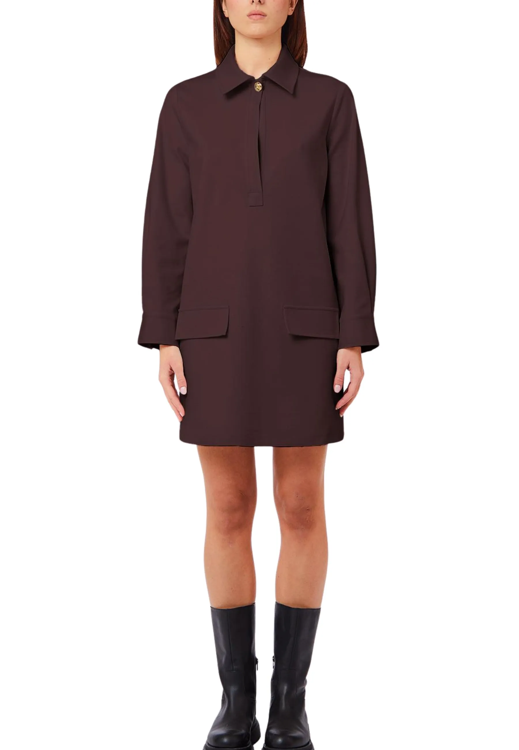 VESTITO CHEMISIER CON TASCHE DONNA VIOLA
