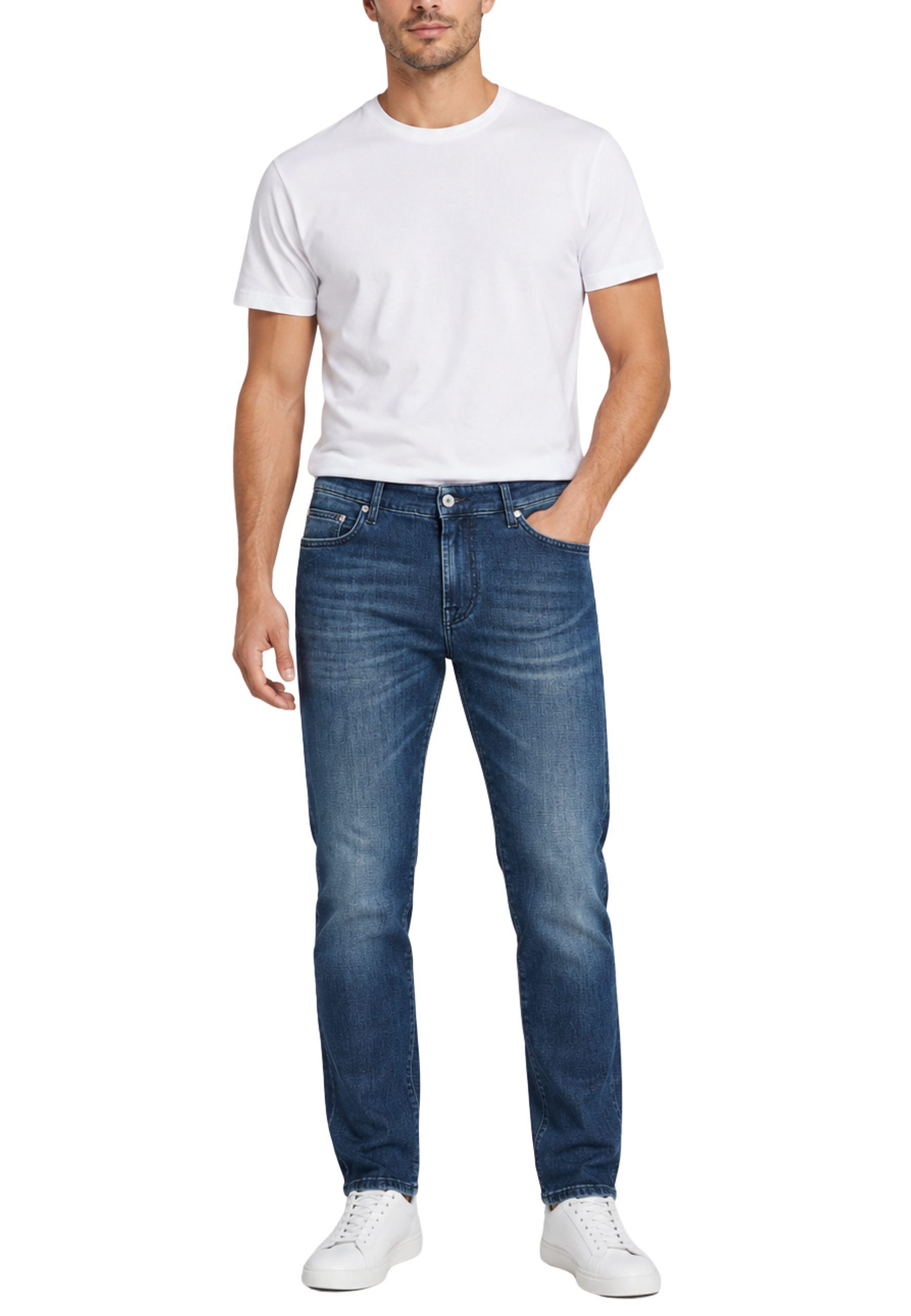 JEANS SLIM FIT IN DENIM CINQUE TASCHE UOMO BLU