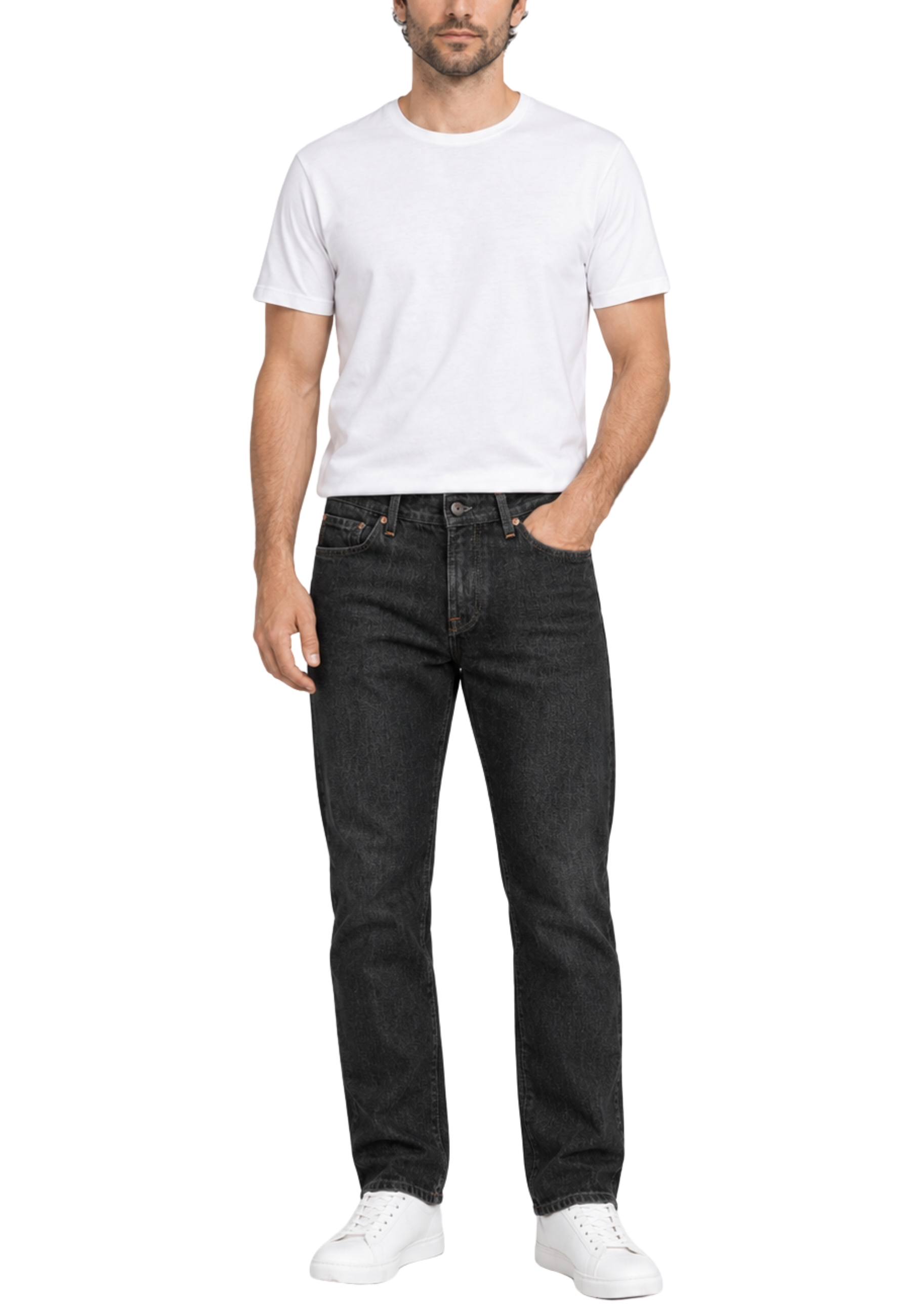 JEANS SLIM FIT CINQUE TASCHE UOMO NERO