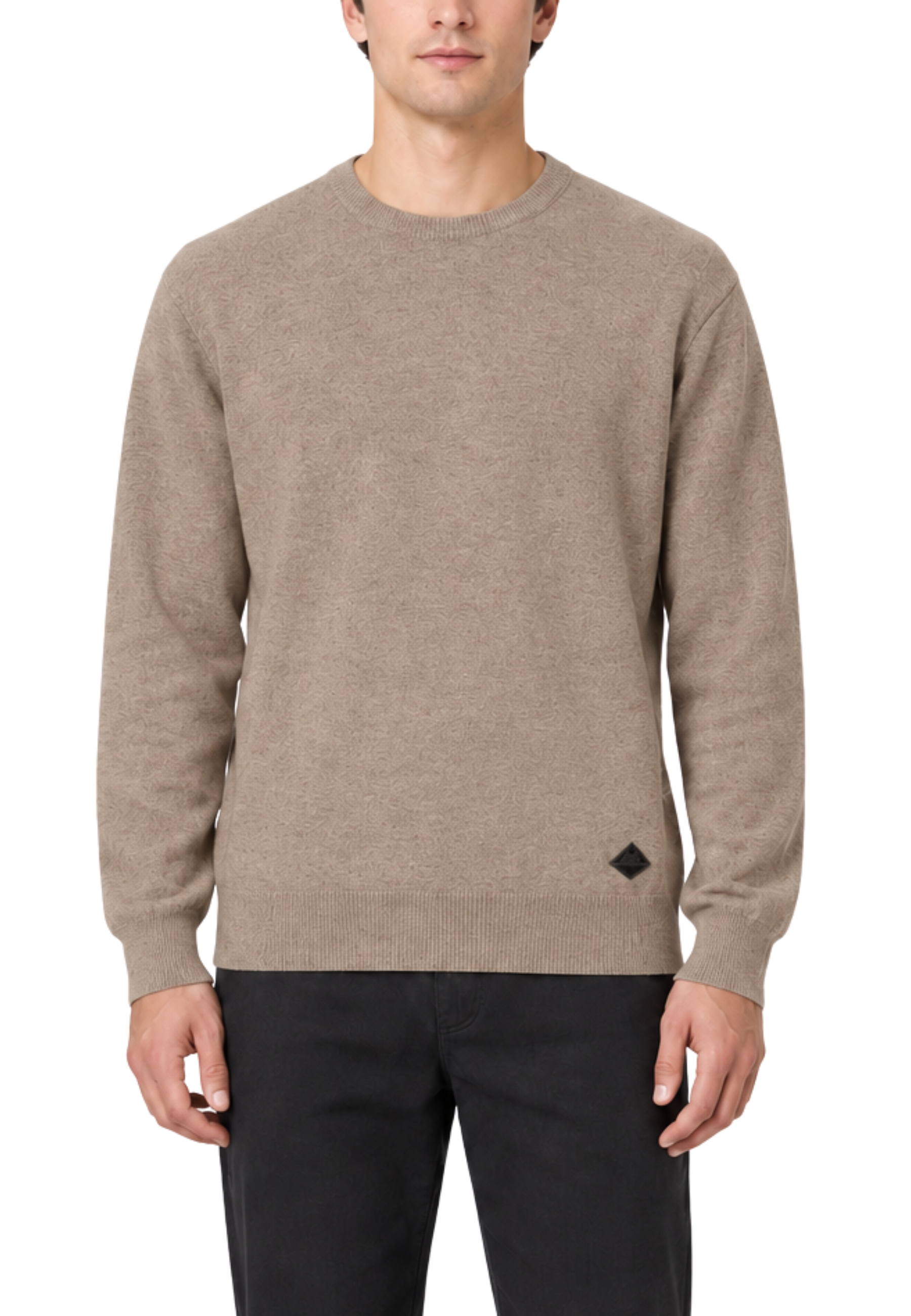 MAGLIA GIROCOLLO COMODO IN LANA UOMO TORTORA