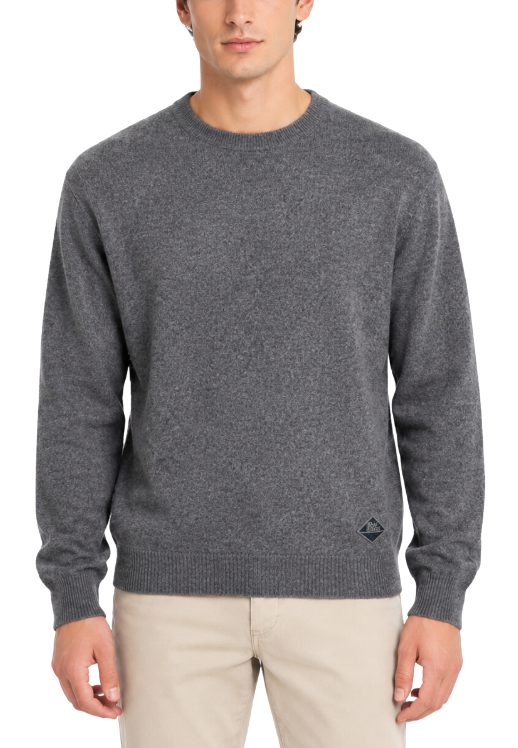 MAGLIA GIROCOLLO COMODO IN LANA UOMO GRIGIO