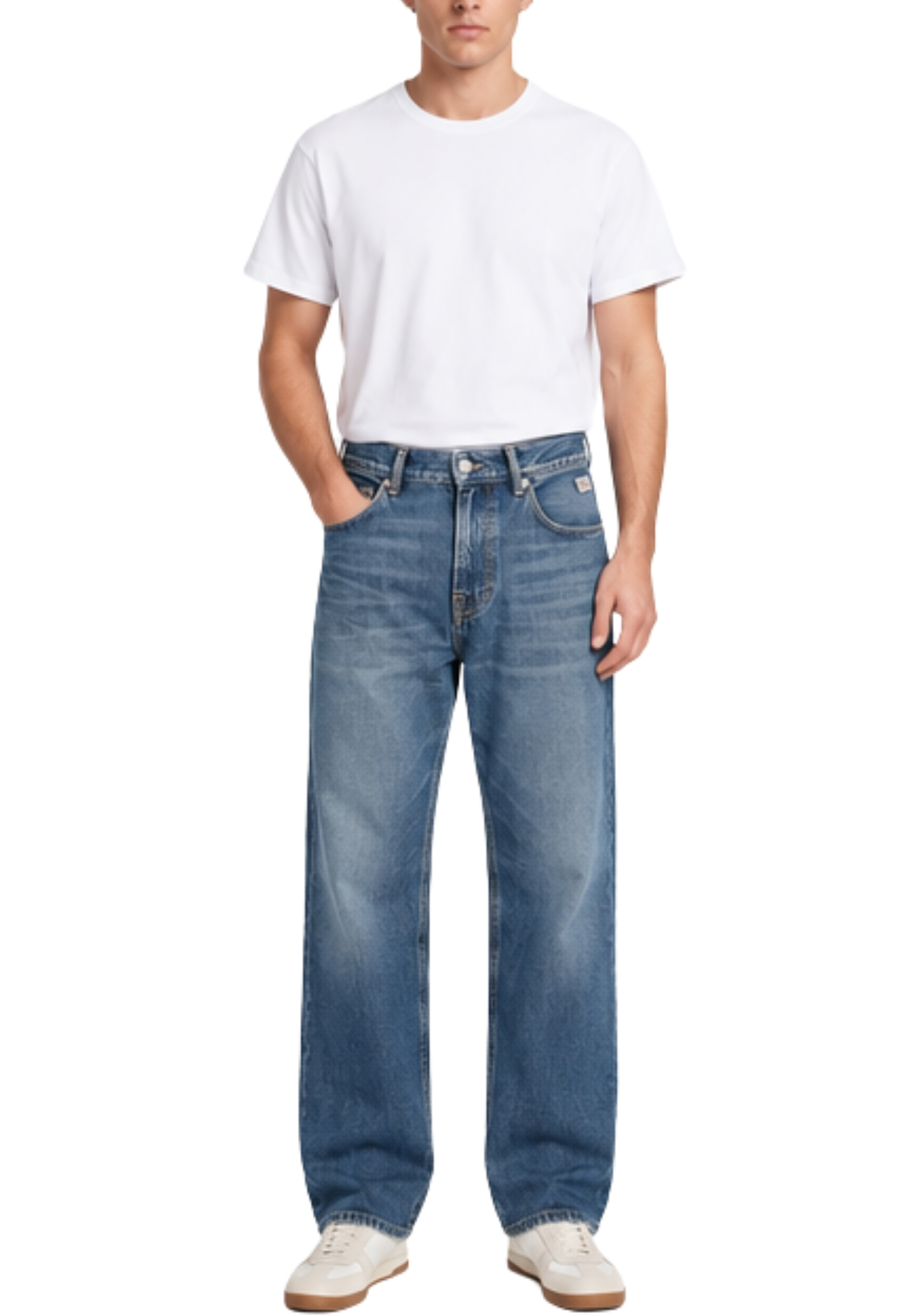 JEANS REGULAR DAPPER IN DENIM STRETCH UOMO BLU