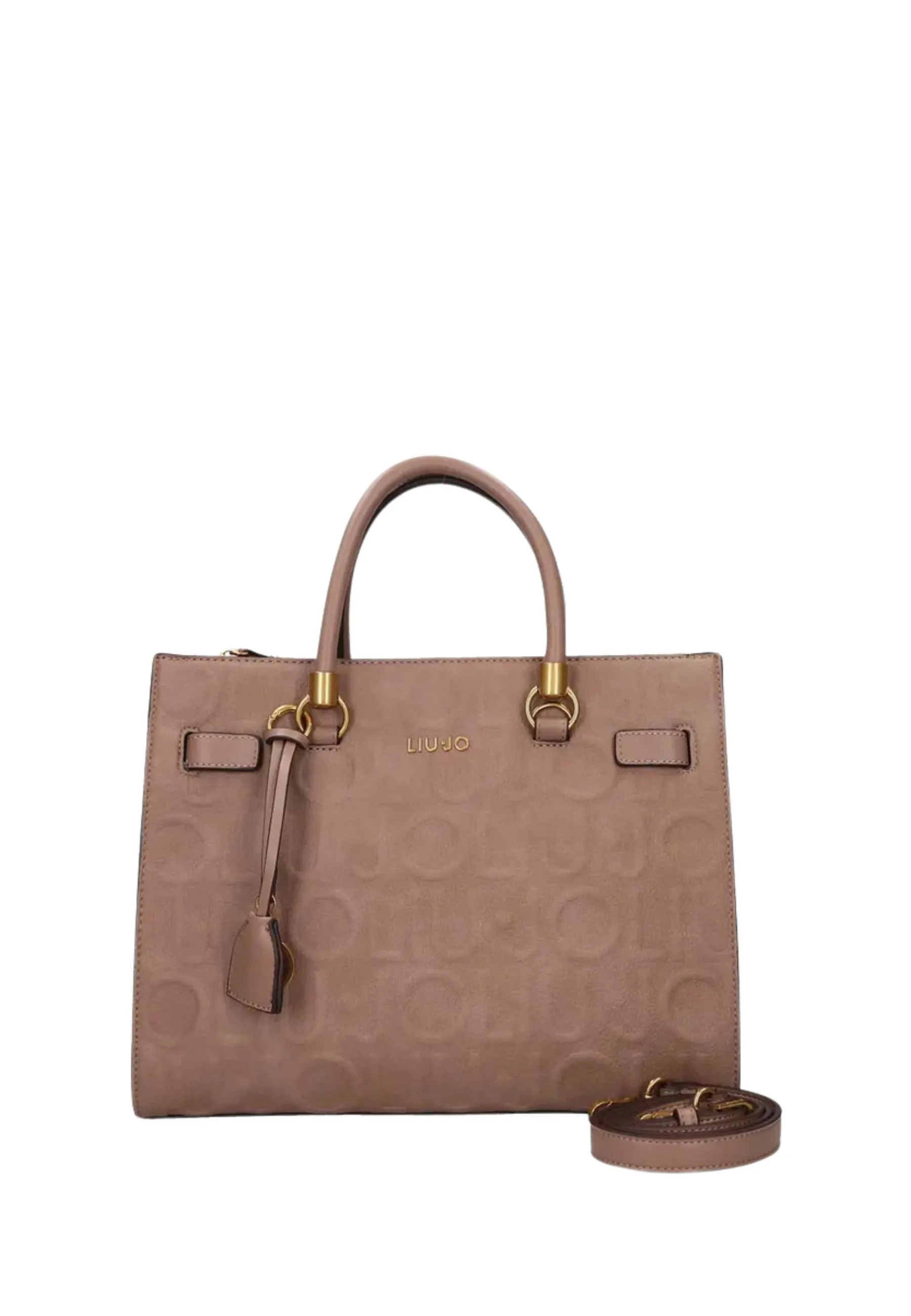 BORSA A MANO LOGO FRONTALE DONNA MOCHA