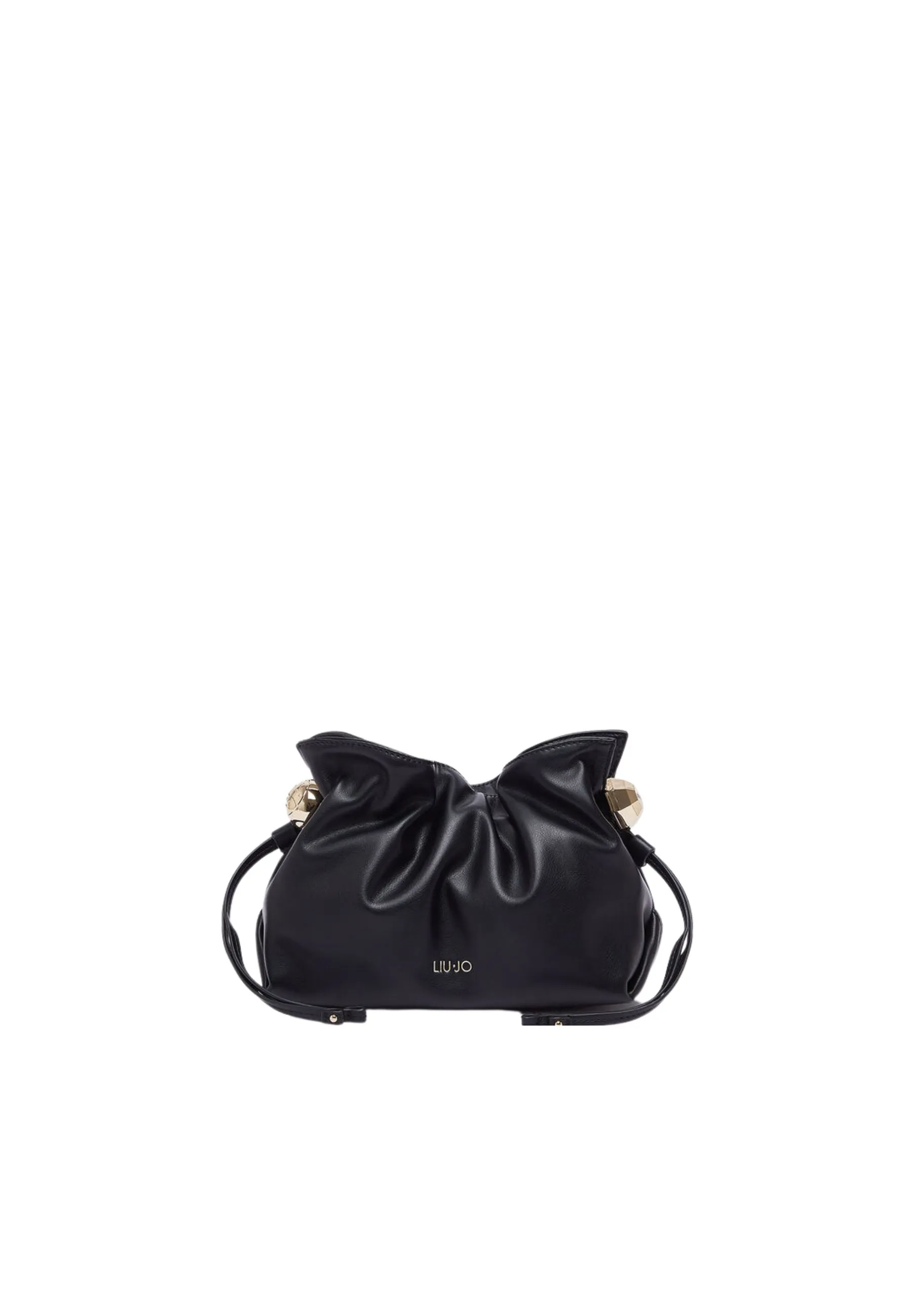 BORSA A SPALLA CON COULISSE DONNA NERA
