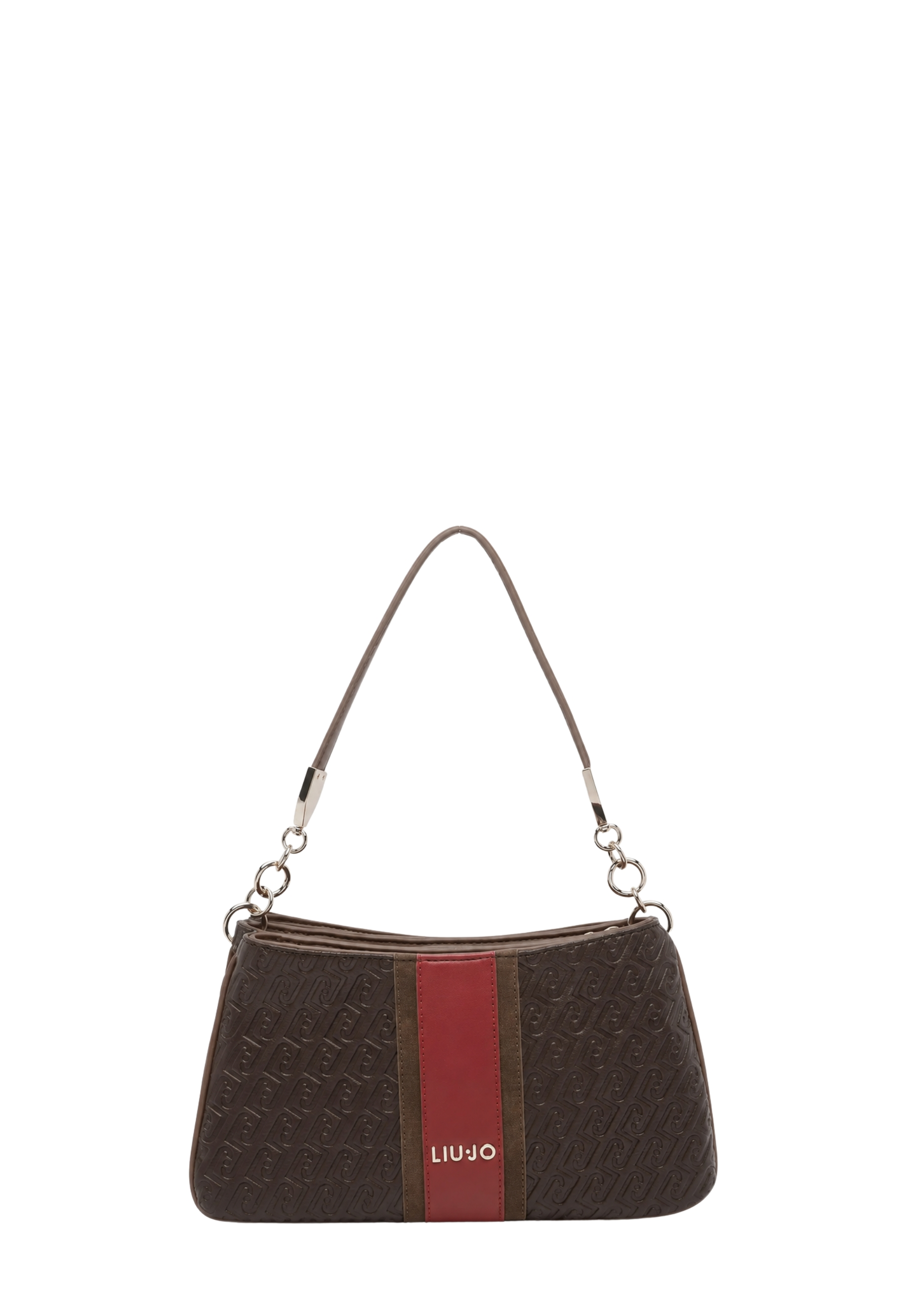 BORSA A MANO AF6107E1141 CON RIGA A CONTRASTO DONNA MARRONE