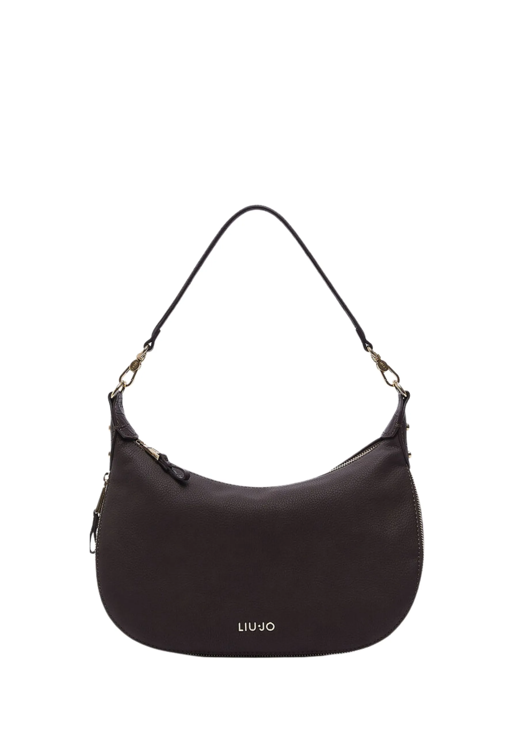 BORSA A SPALLA EFFETTO NABUK DONNA MARRONE