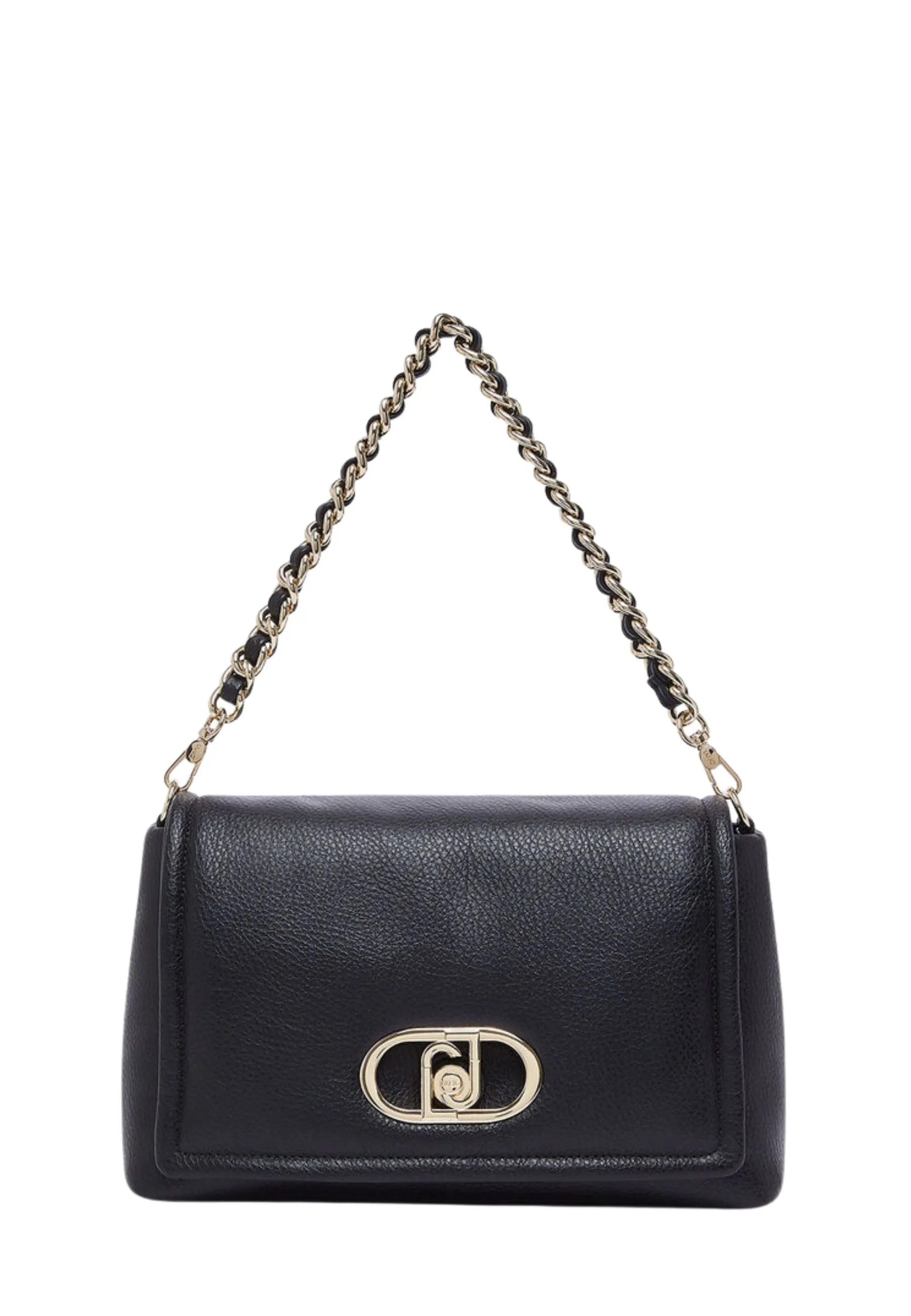 BORSA A SPALLA TRAPUNTATA DONNA NERA