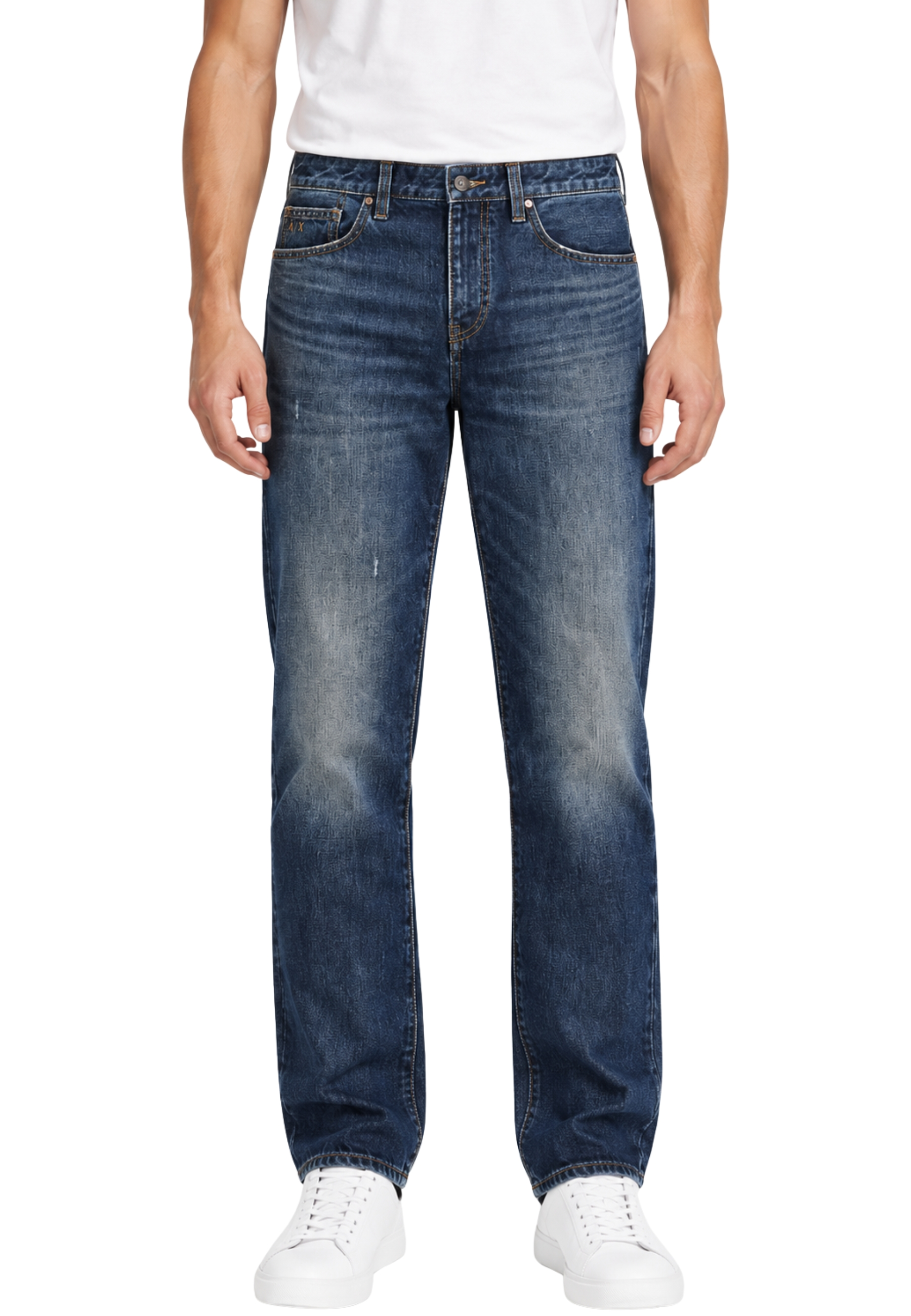 JEANS REGULAR IN DENIM UOMO BLU