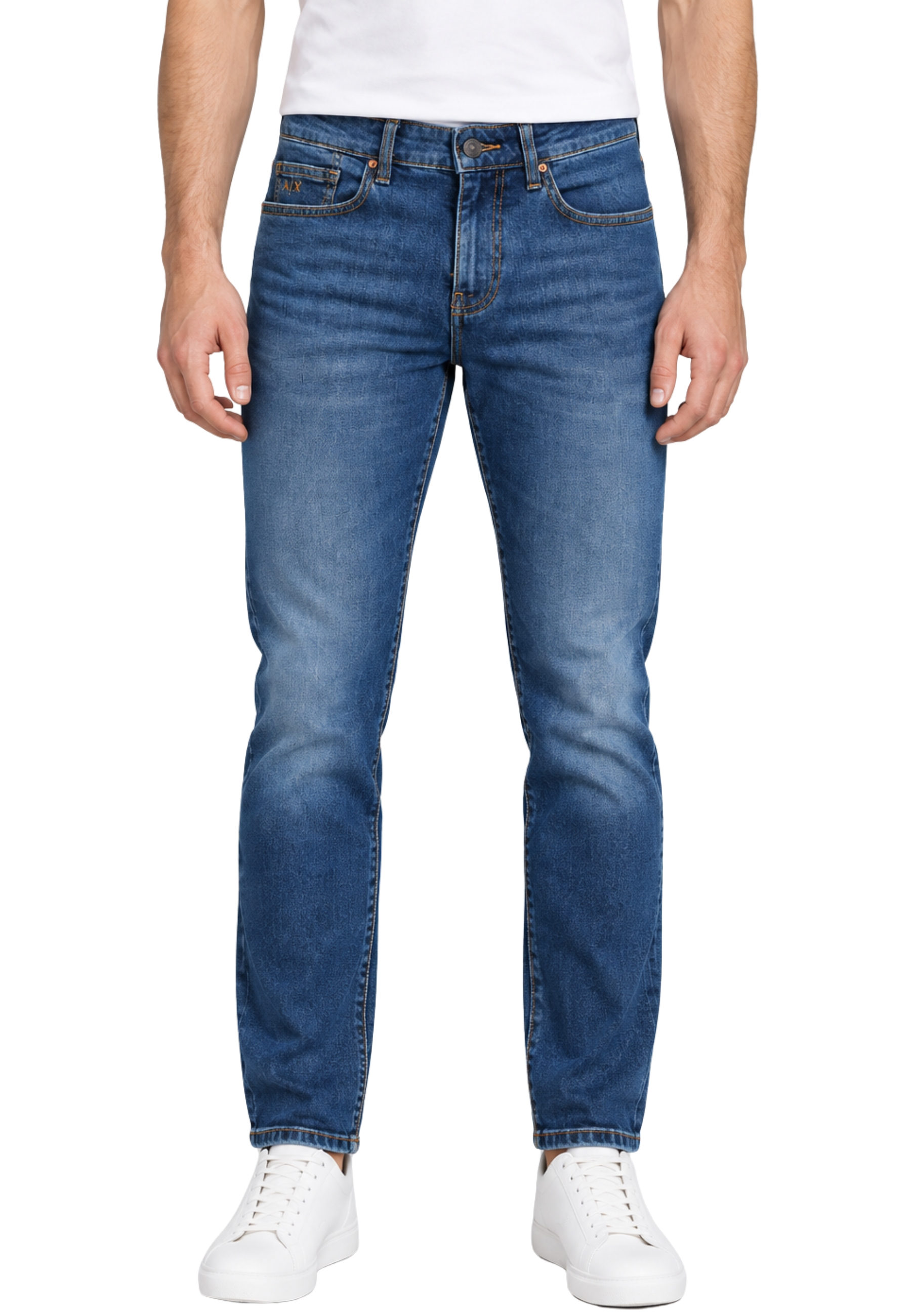 JEANS SLIM FIT DENIM 5 TASCHE UOMO BLU