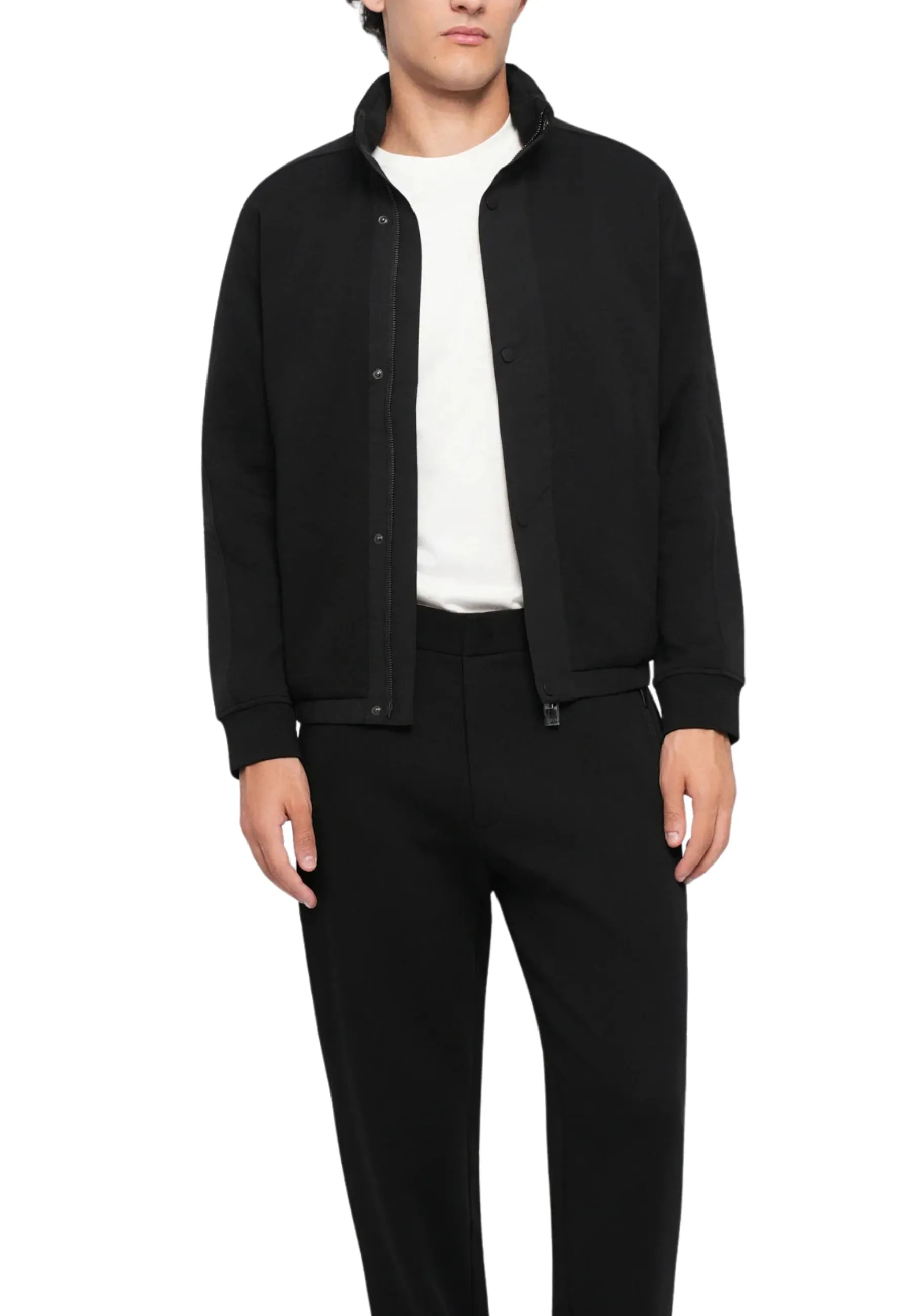 FELPA CON ZIP UOMO NERO