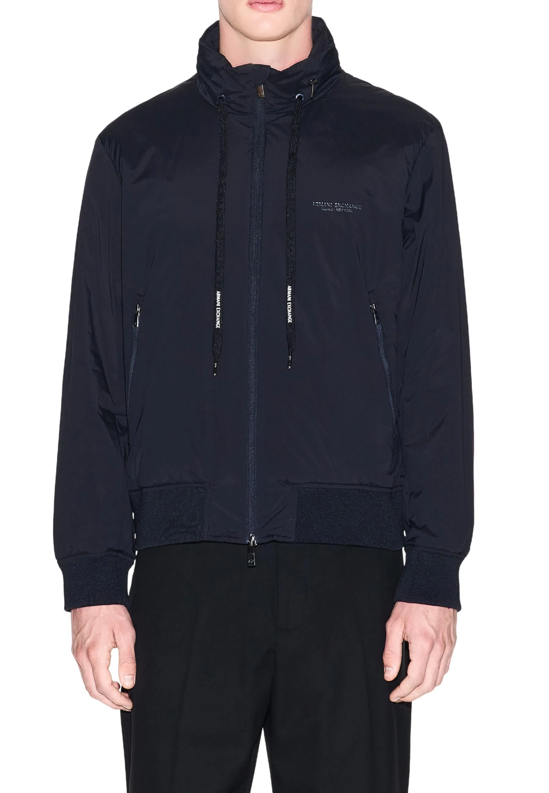 GIACCA CON CAPPUCCIO ESTRAIBILE UOMO BLU SCURO