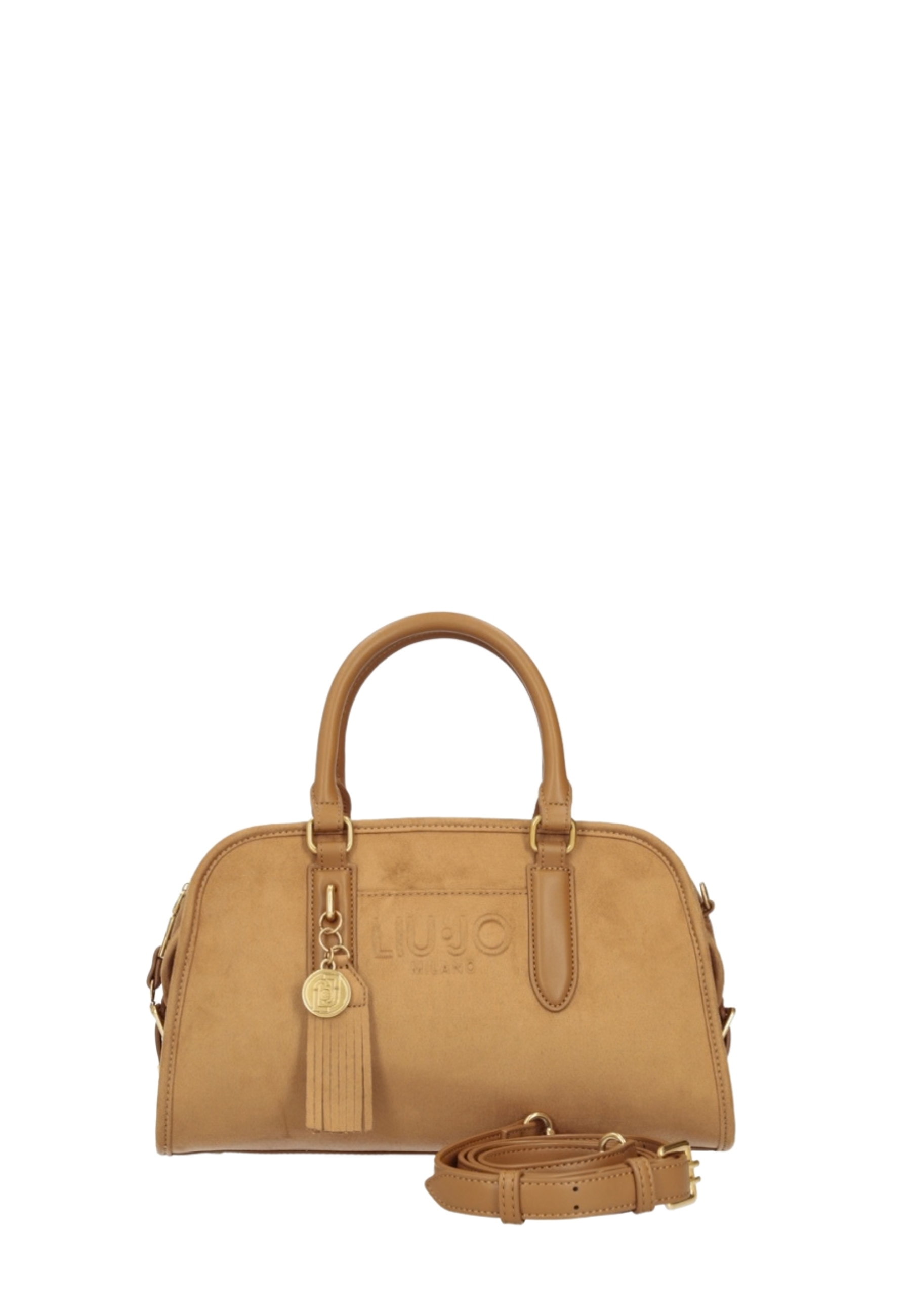 BORSA A MANO A BAULETTO EFFETTO SUEDE DONNA CAMMELLO