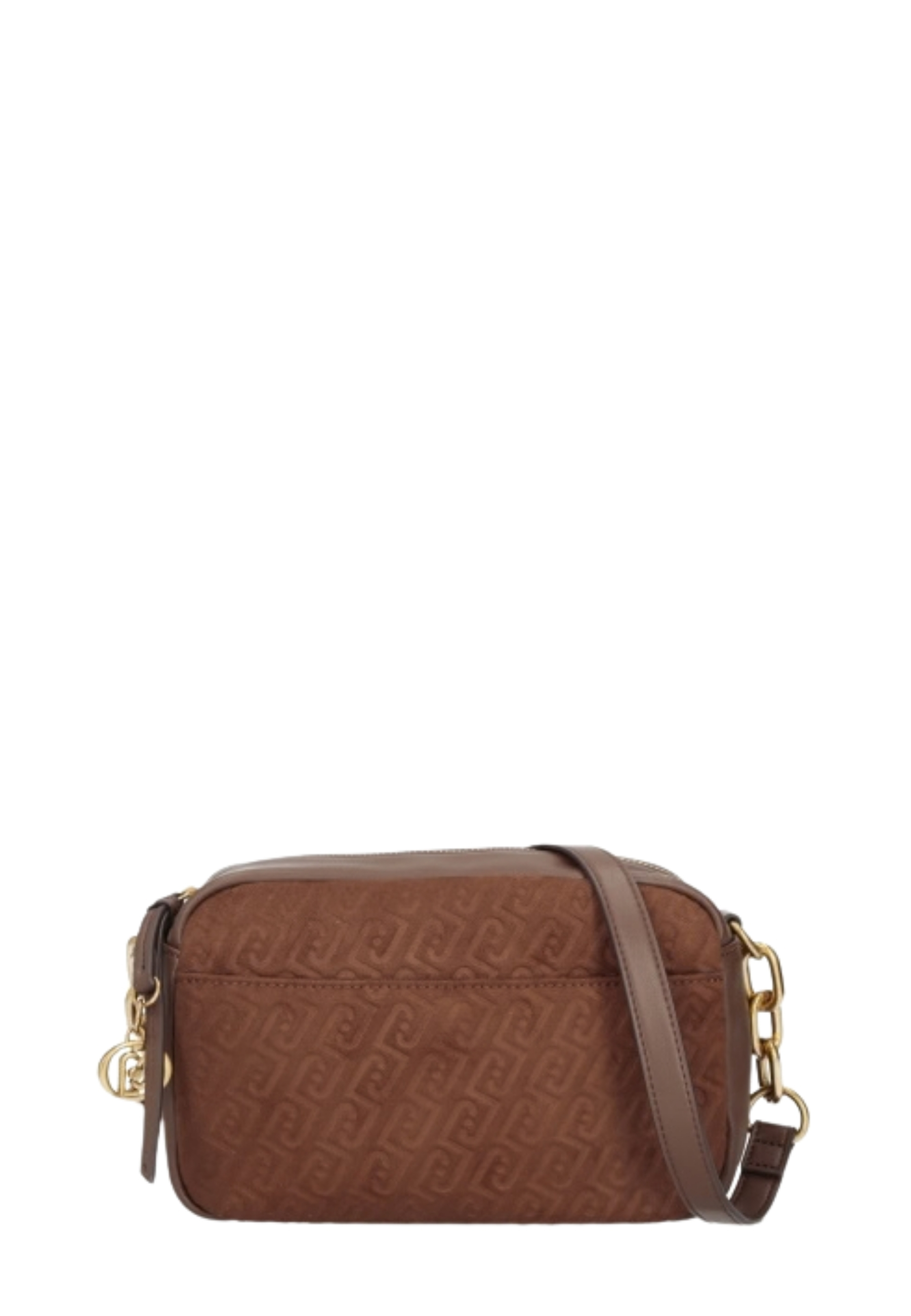 BORSA A TRACOLLA CAMERA BAG IN ECOCAMOSCIO DONNA MARRONE