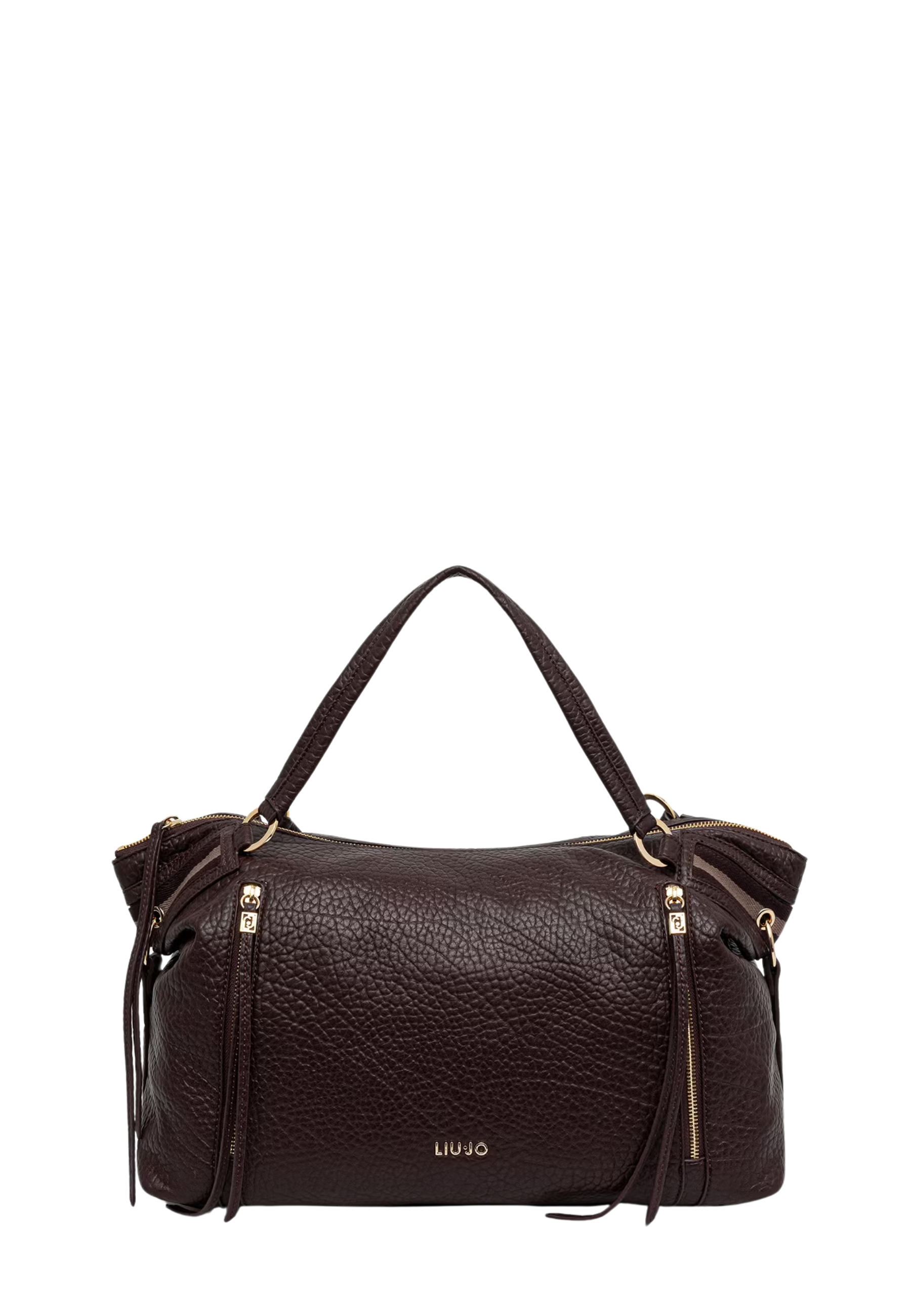BORSA A SPALLA SATCHEL EFFETTO BOTTALATO DONNA BORDEAUX