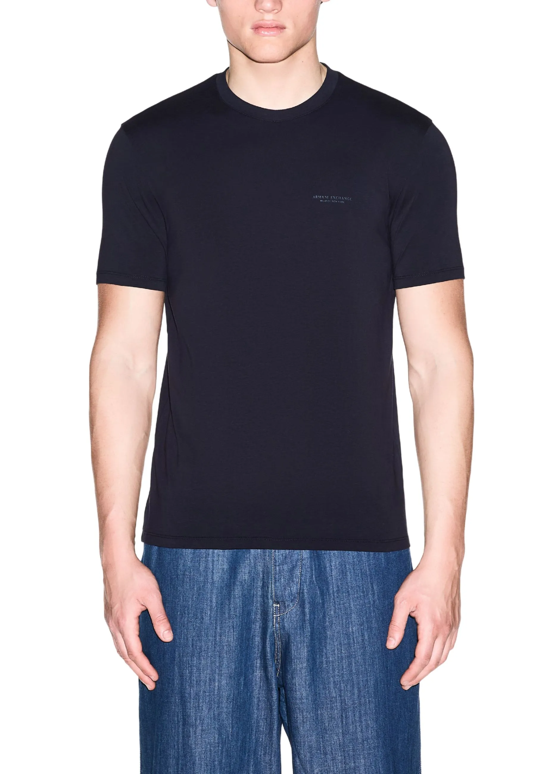 T-SHIRT SLIM GYM FIT UOMO BLU SCURO