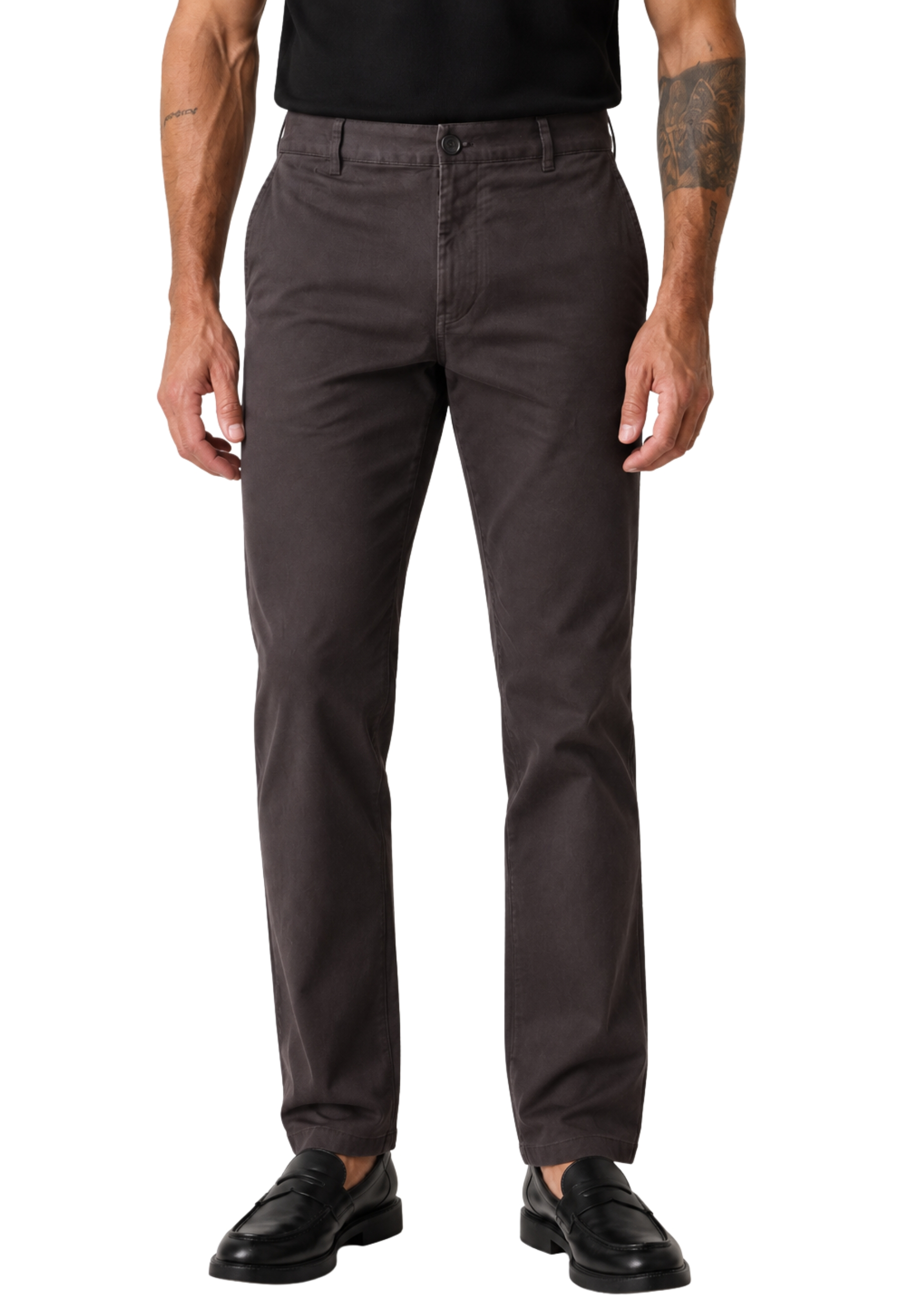 PANTALONI CHINO SLIM  IN COTONE UOMO MARRONE