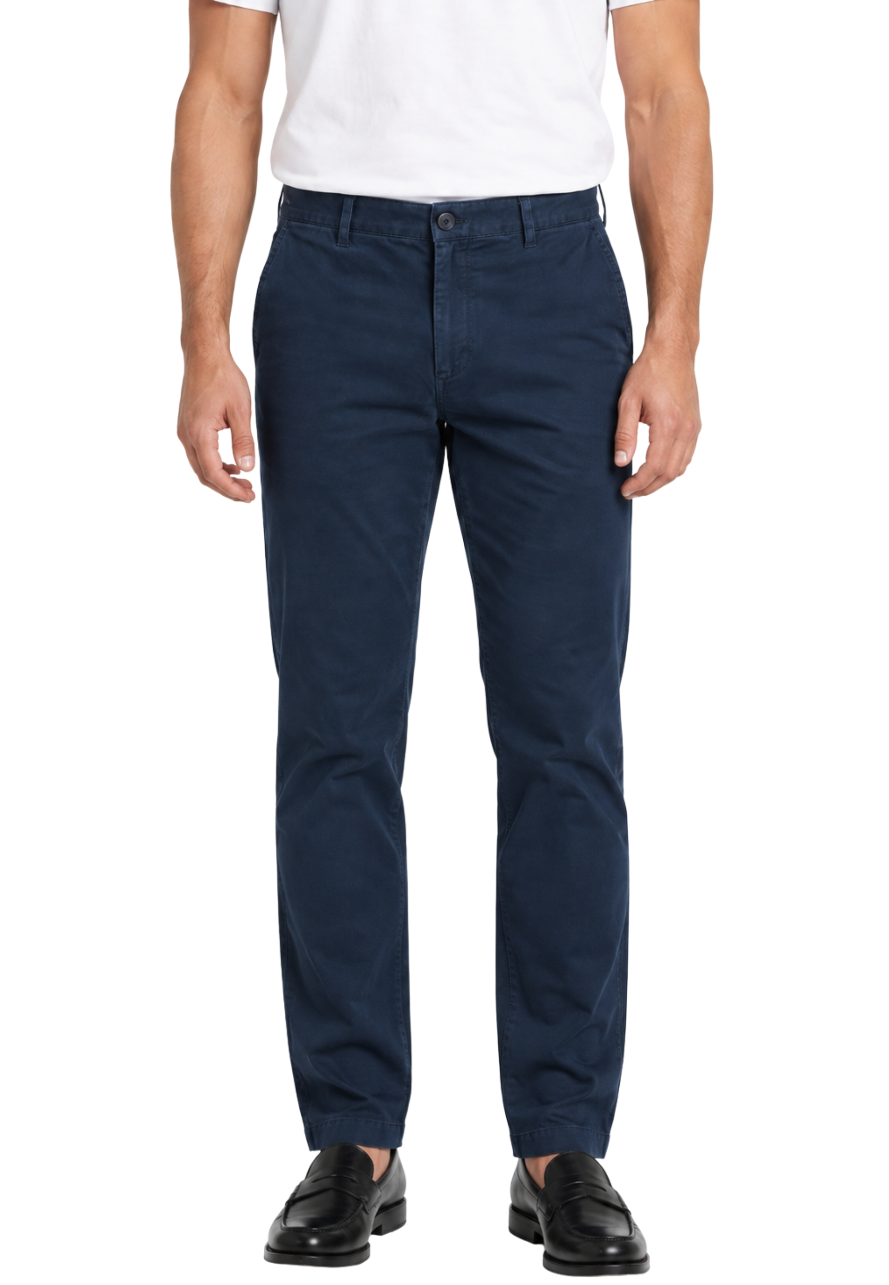 PANTALONI CHINO SLIM IN COTONE UOMO BLU NAVY