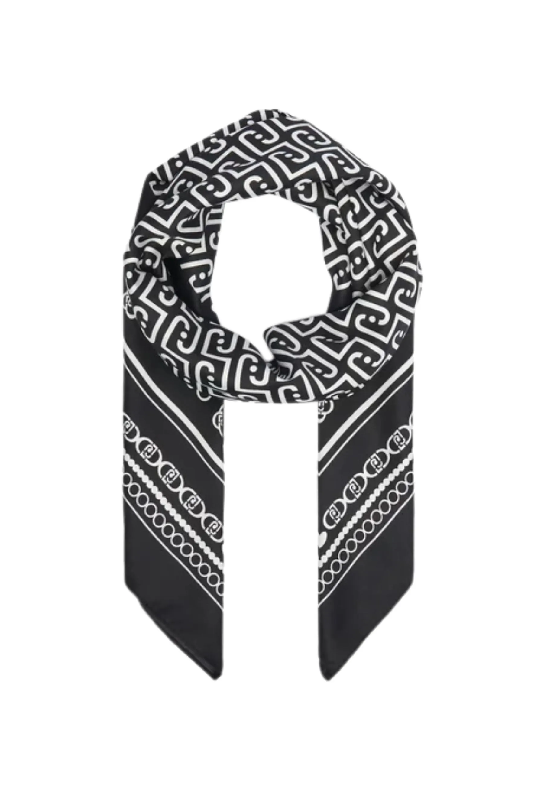 FOULARD GRANDE CON LOGO MONOGRAM DONNA NERO