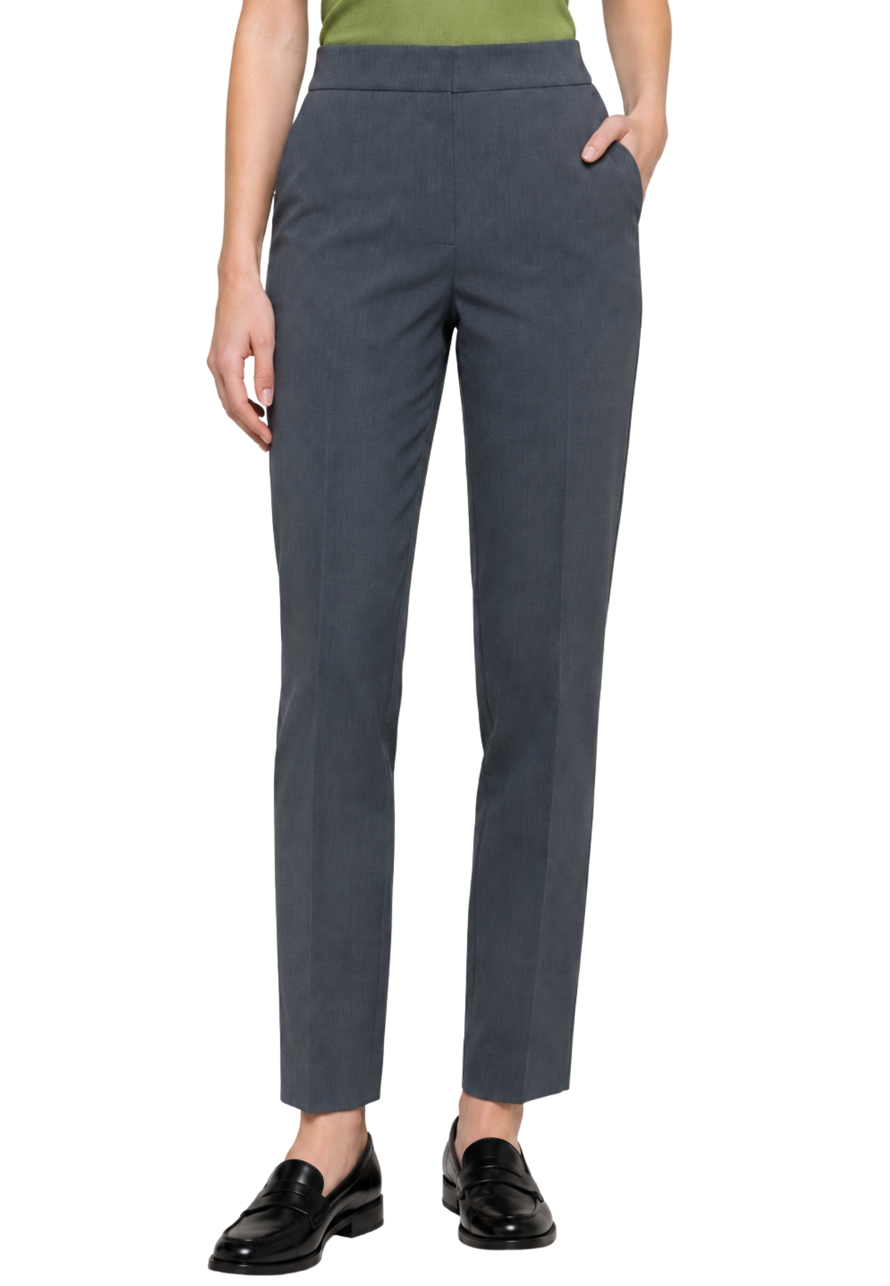 PANTALONI A SIGARETTA IN TESSUTO DA COMPLETO DONNA GRIGIO