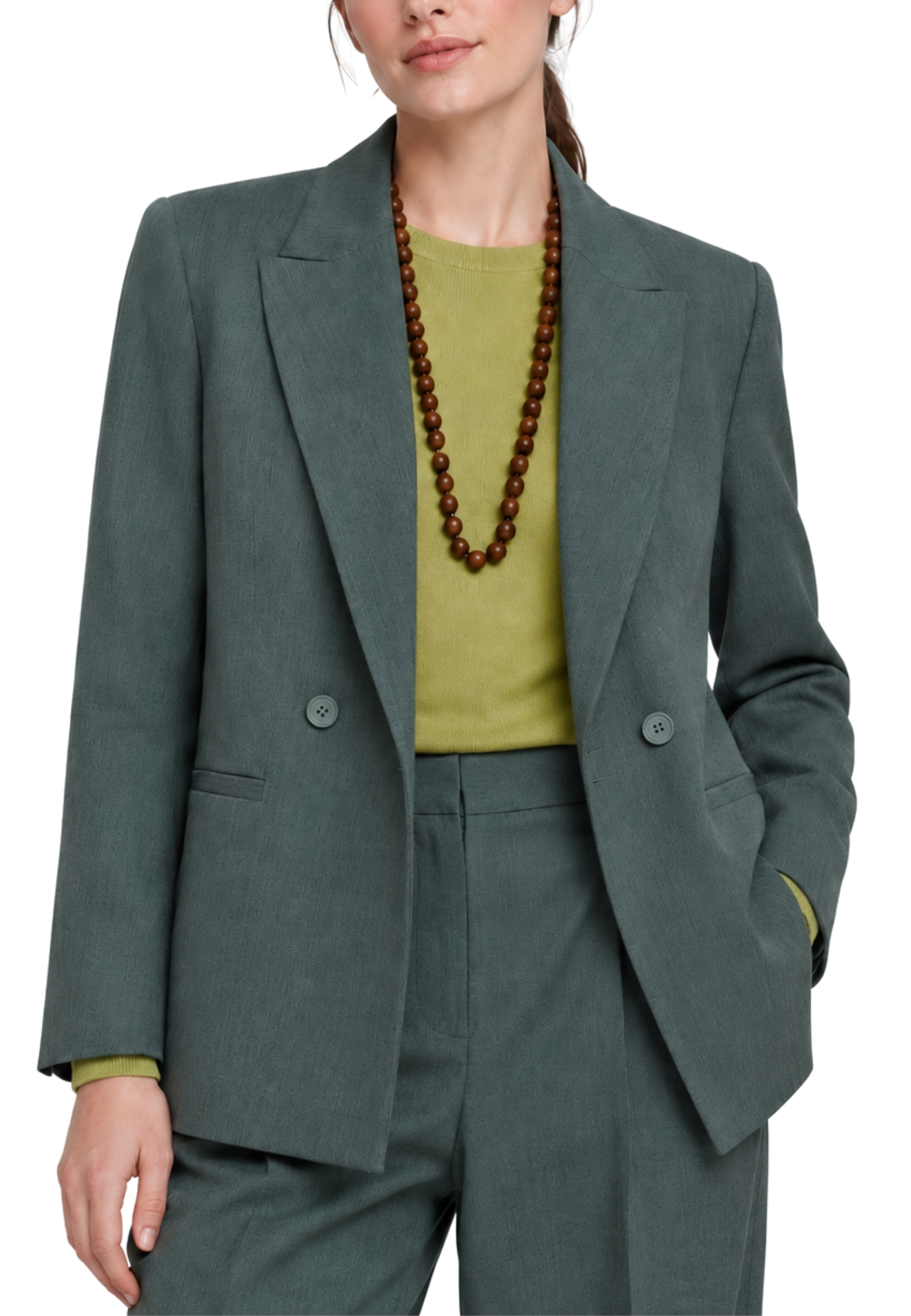 BLAZER DOPPIOPETTO CON AMPIO REVER DONNA VERDE