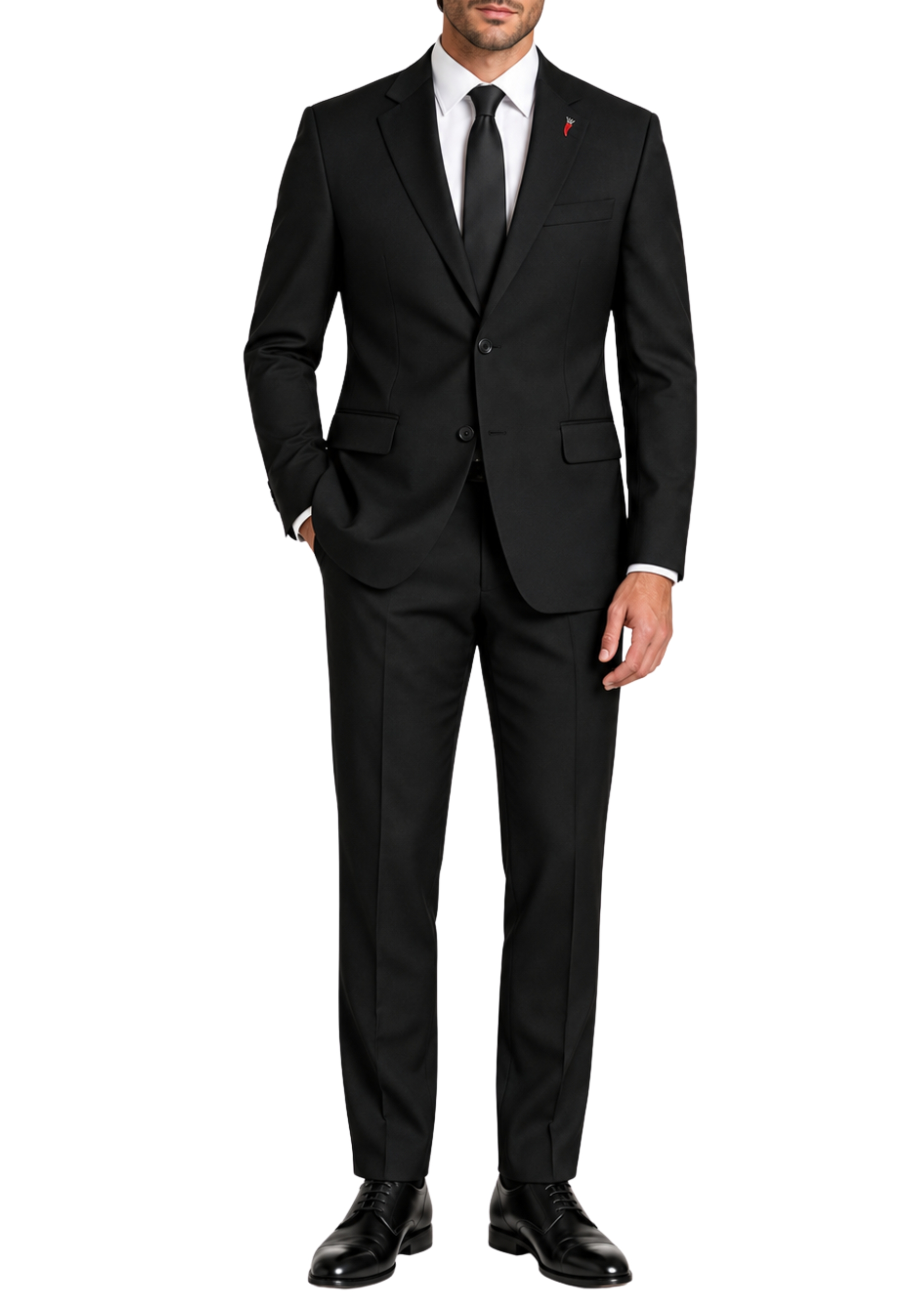 COMPLETO CON GIACCA MONOPETTO UOMO NERO