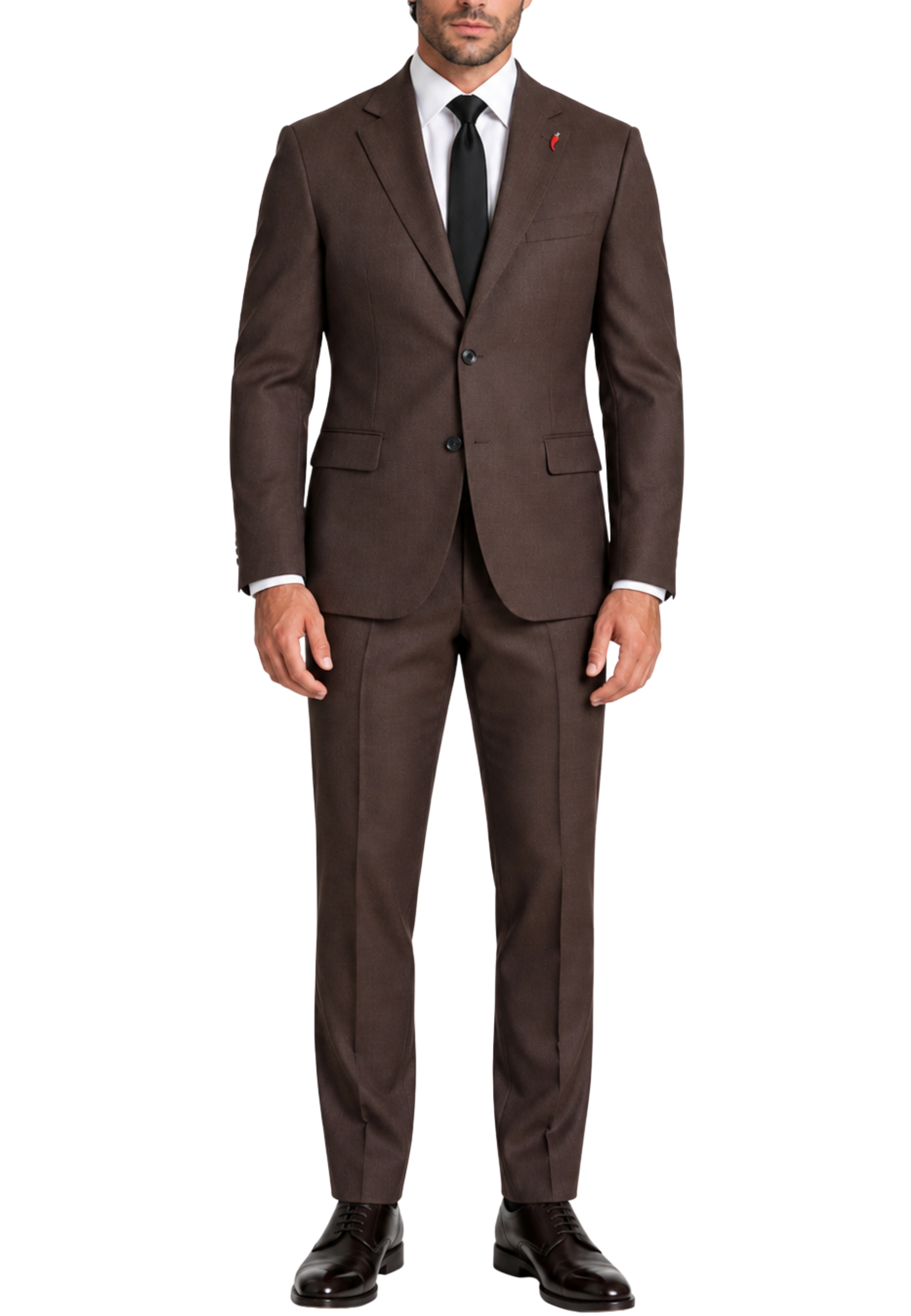 COMPLETO CON GIACCA MONOPETTO SARTORIALE UOMO MARRONE