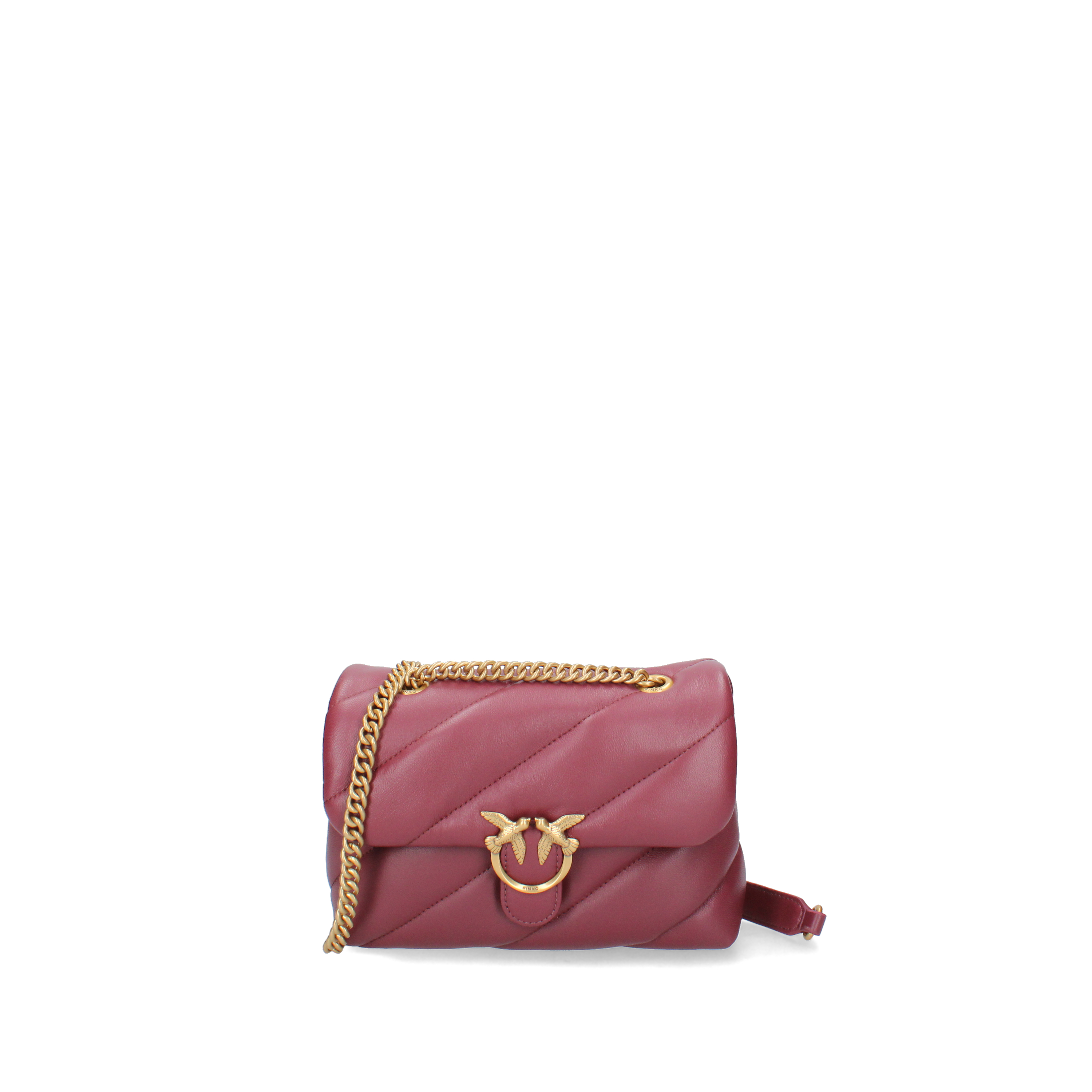 BORSA A TRACOLLA IN MORBIDA NAPPA CON CATENA DONNA BORDEAUX