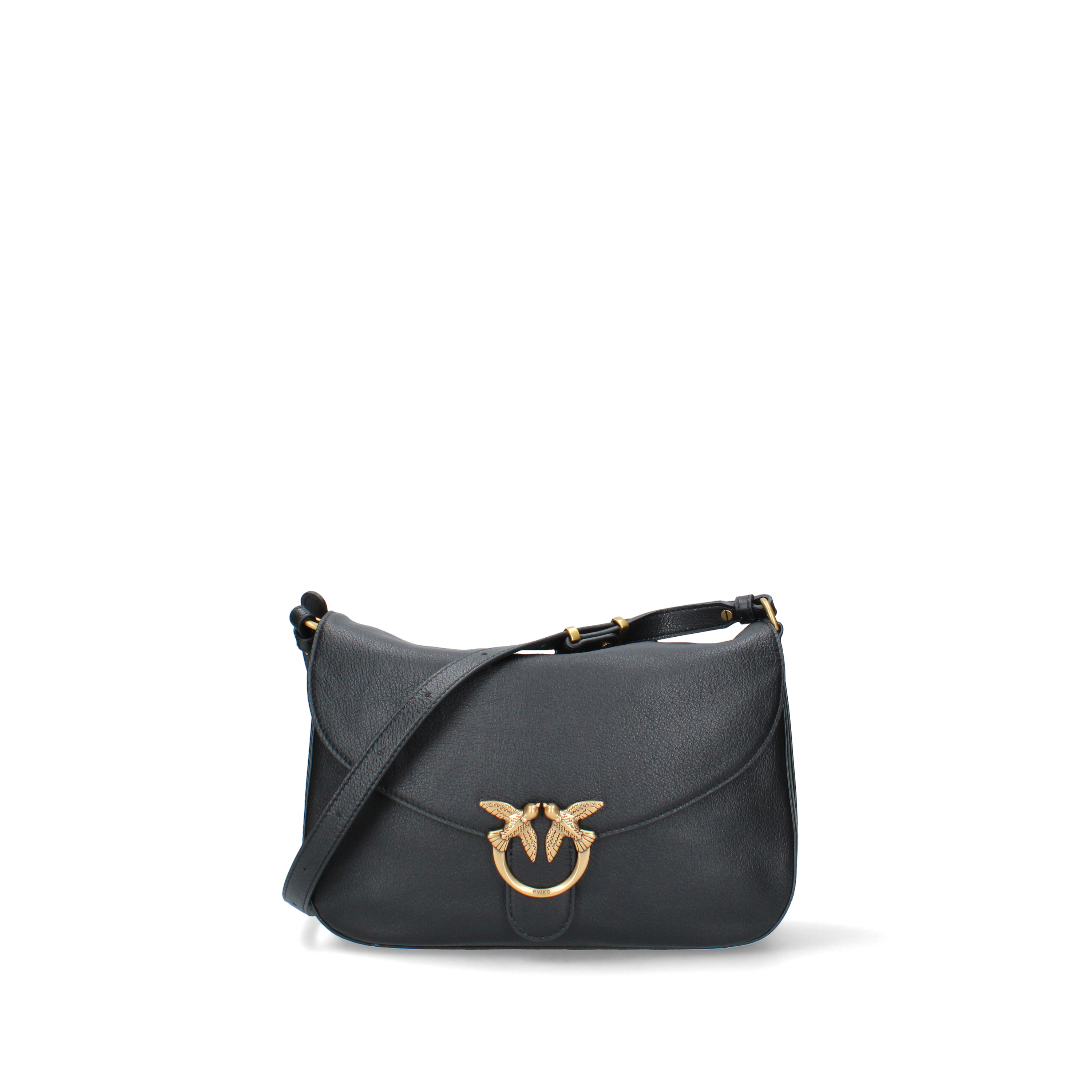 BORSA A SPALLA IN PELLE LOVE BIRDS DONNA NERO