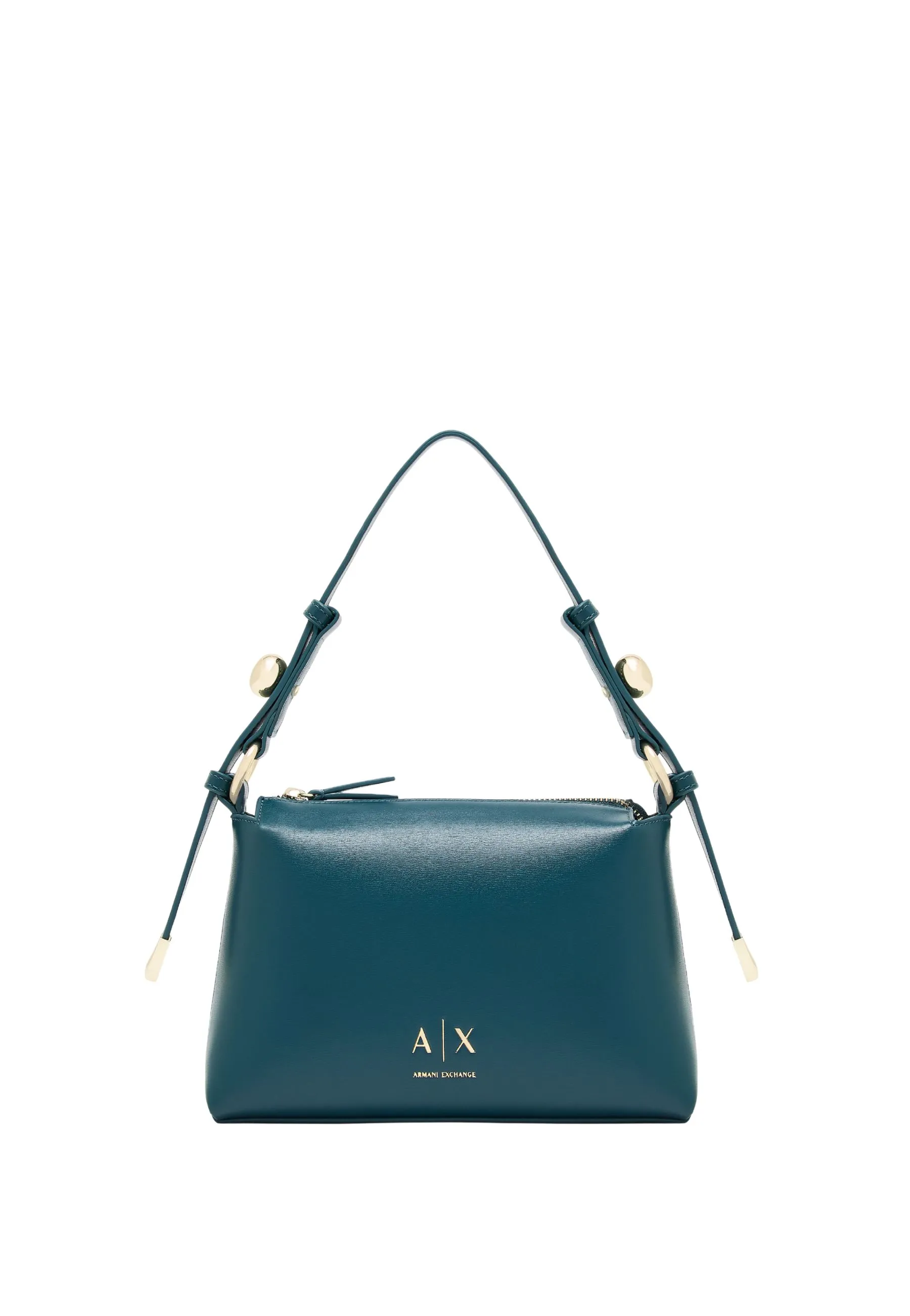 BORSA A SPALLA EFFETTO PELLE E TRACOLLA REGOLABILE DONNA VERDE