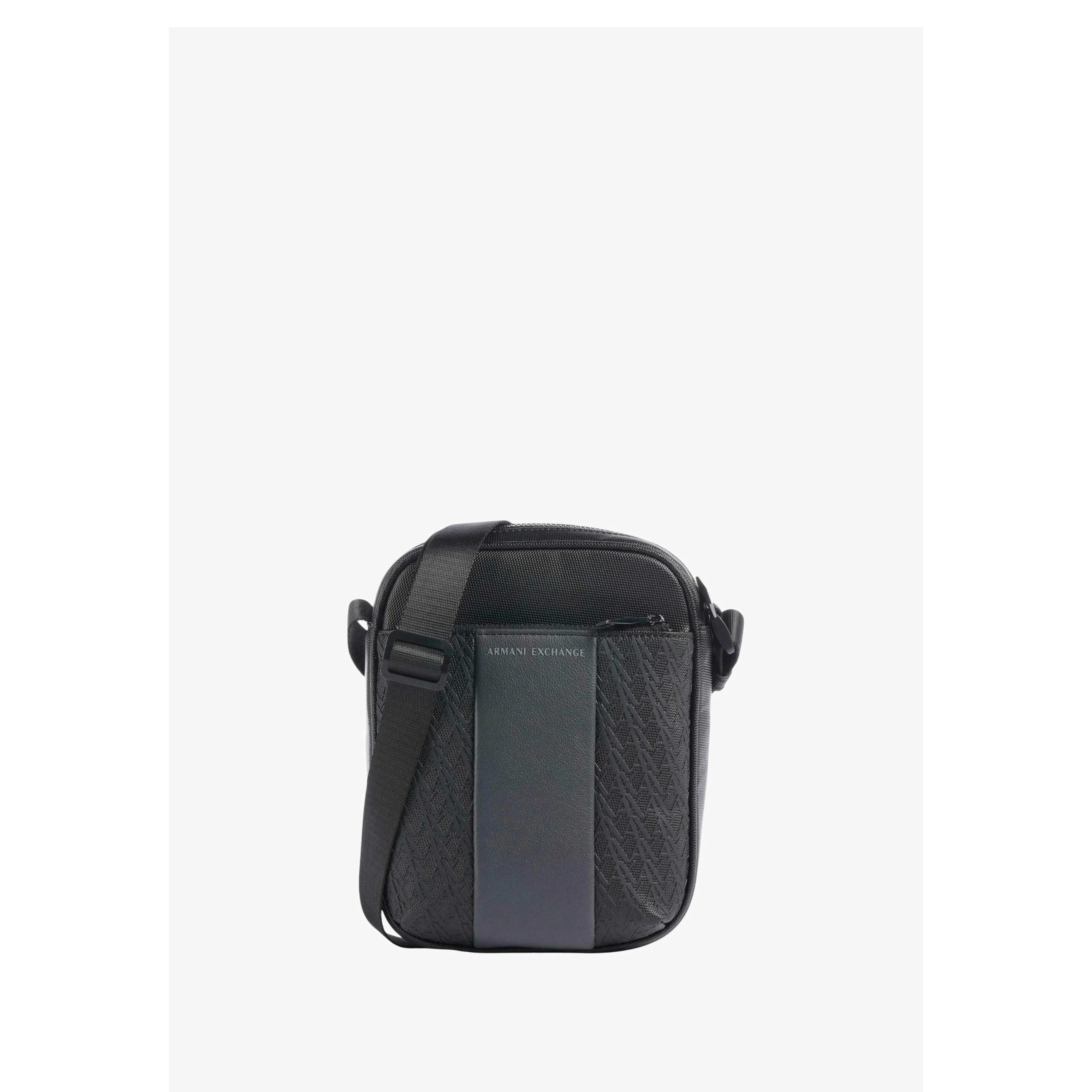 BORSA A TRACOLLA CON PANNELLI LOGATI UOMO NERO