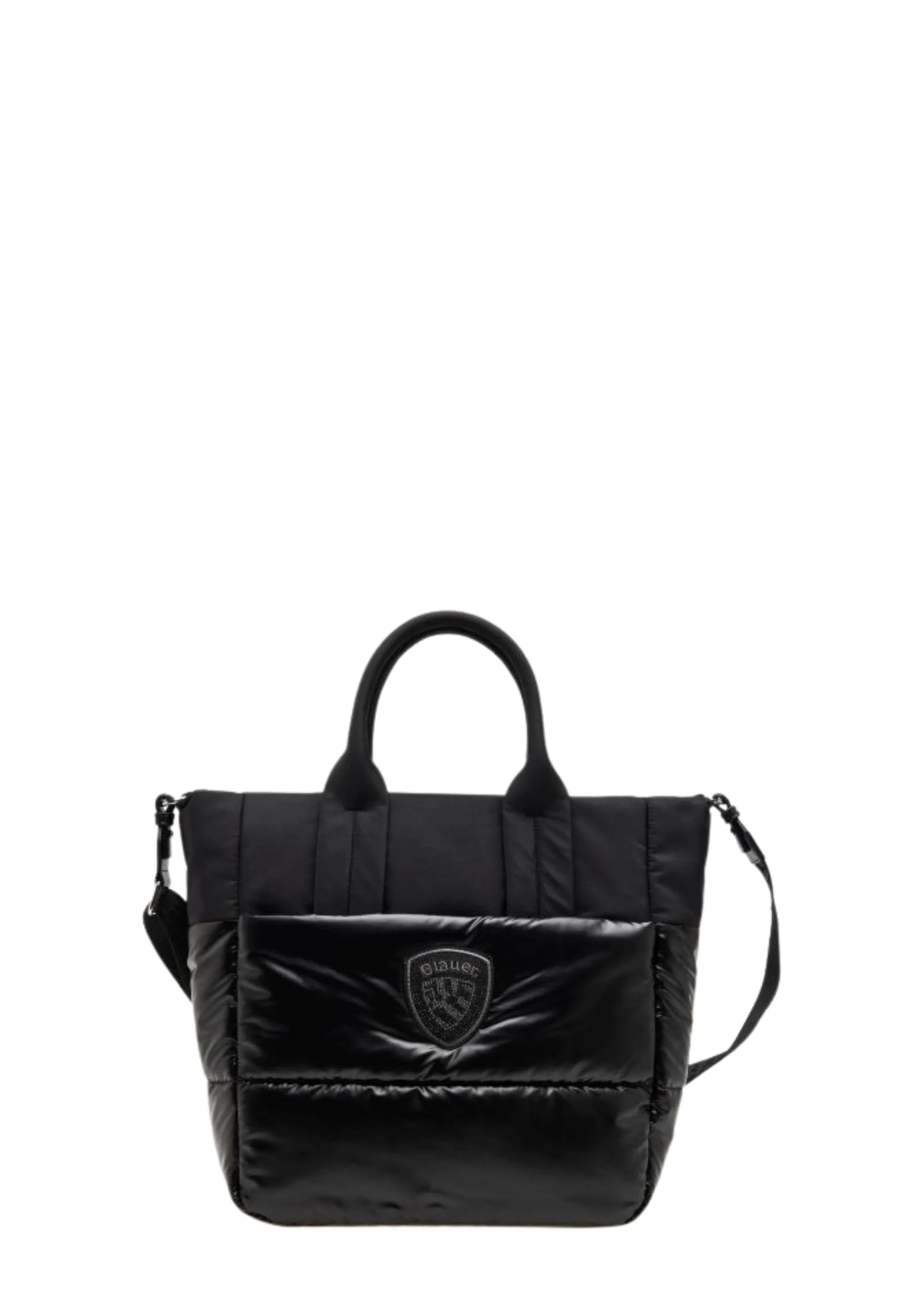 BORSA SHOPPING TRAPUNTATA DONNA NERO