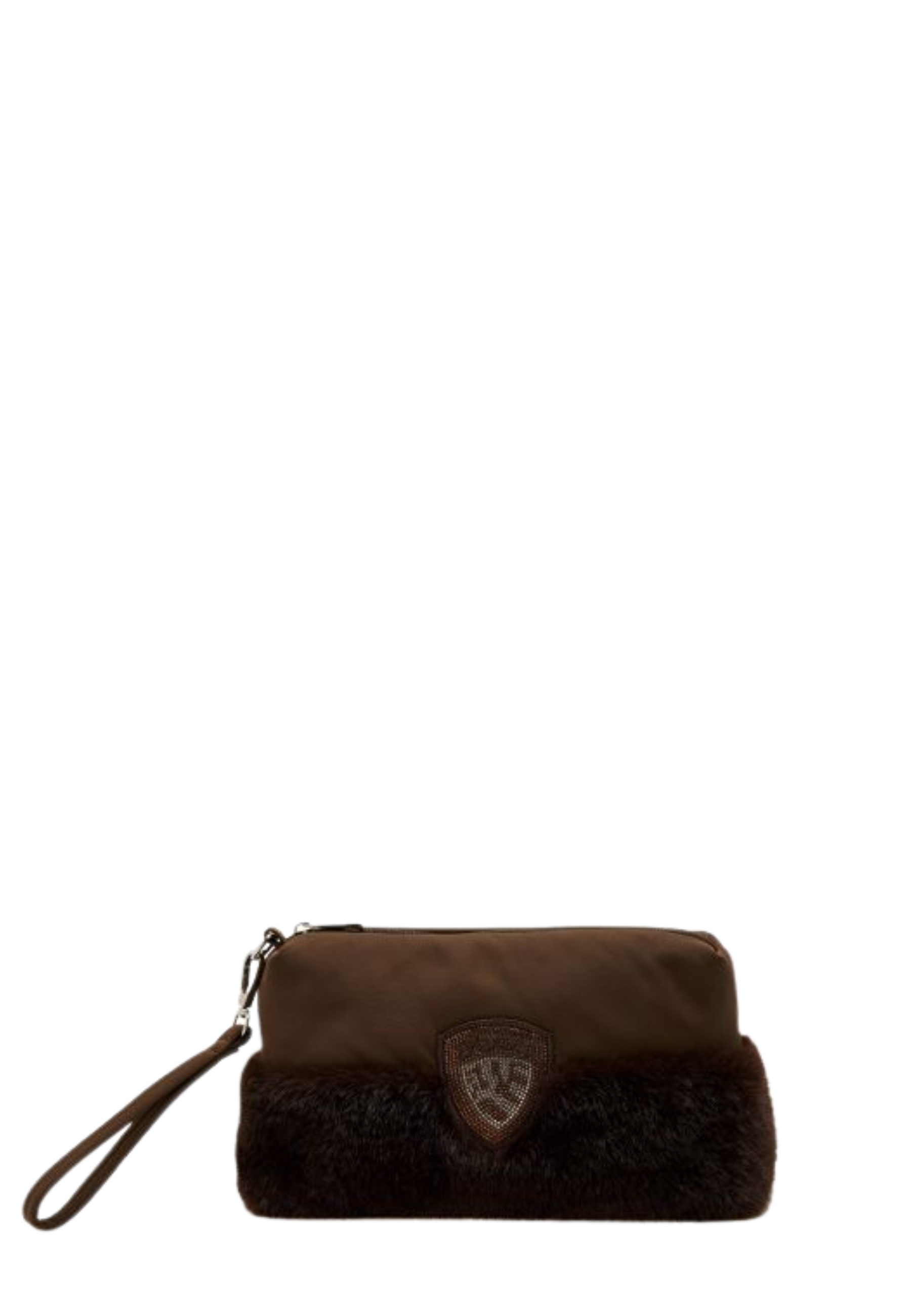 POCHETTE CON LOGO DONNA MARRONE