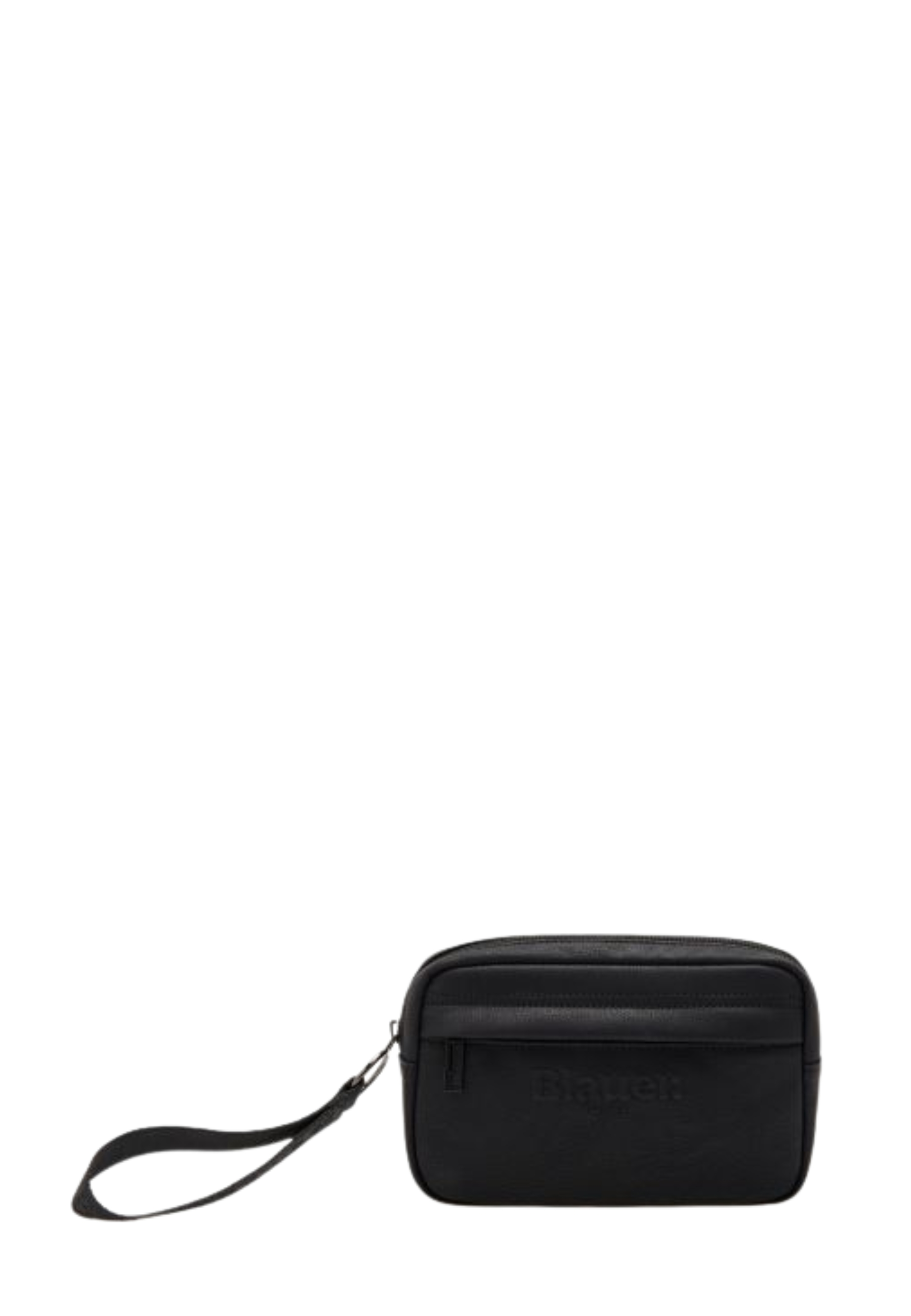 POCHETTE CON LOGO INCISO UNISEX NERO
