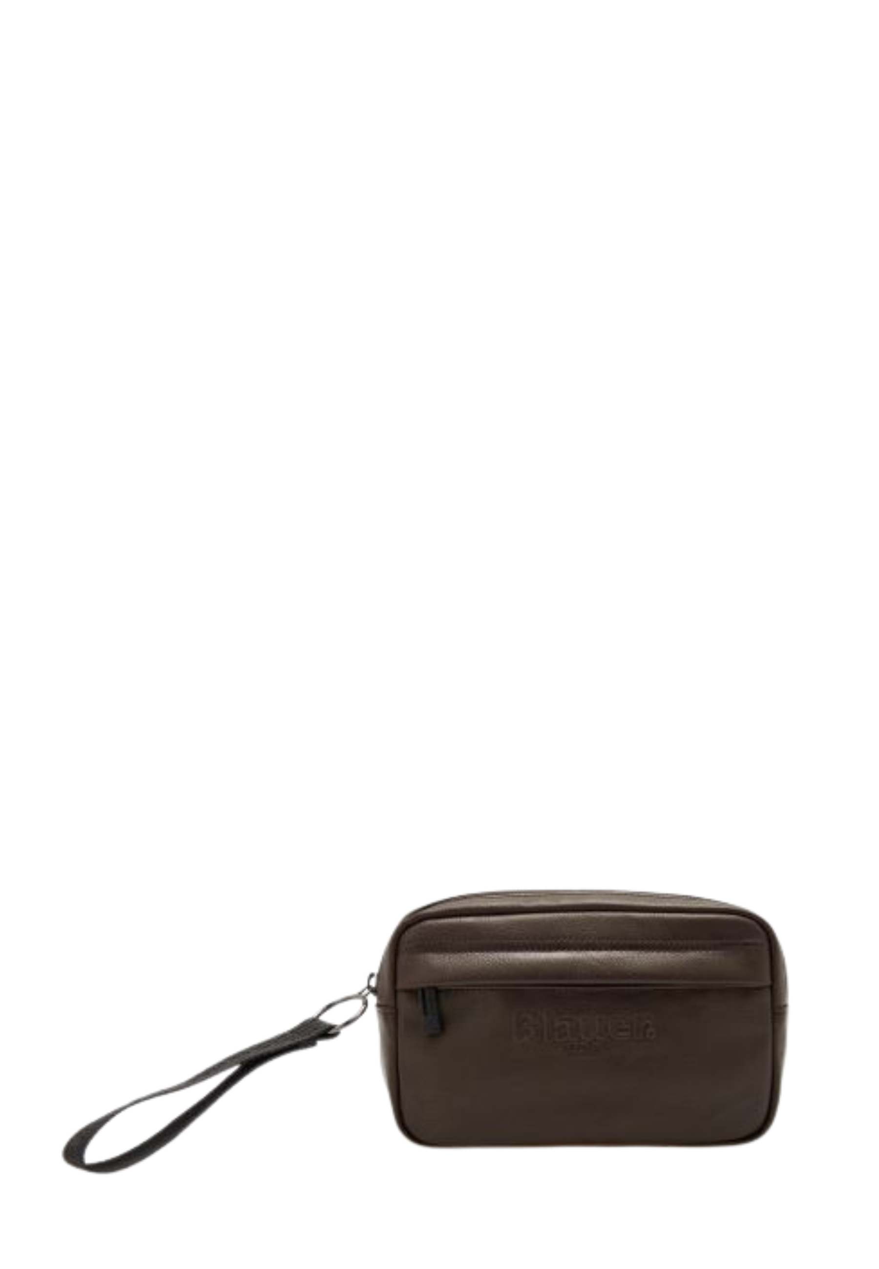 POCHETTE CON LOGO INCISO UNISEX MARRONE