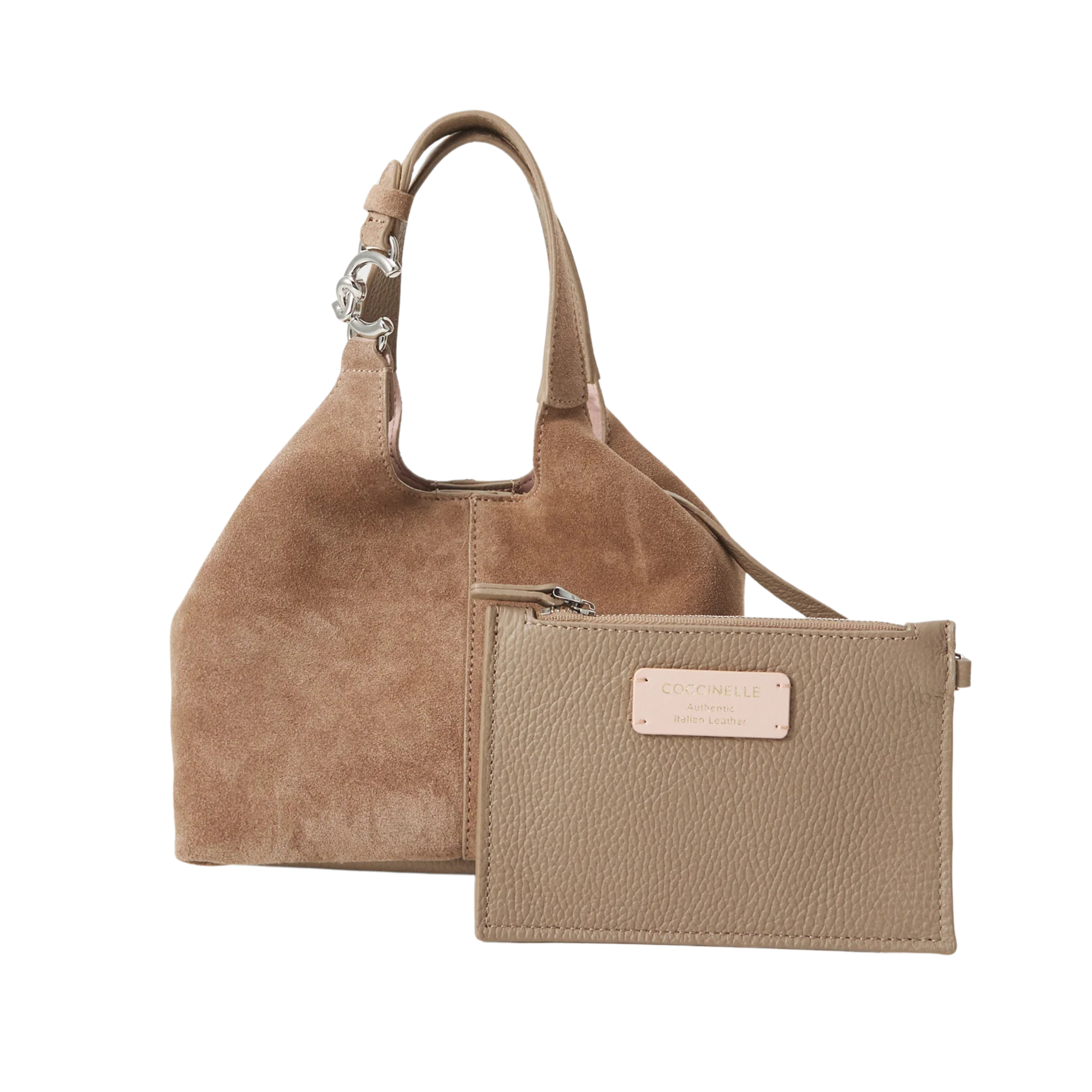 BORSA A MANO IN CAMOSCIO CON ASTUCCIO DONNA TORTORA