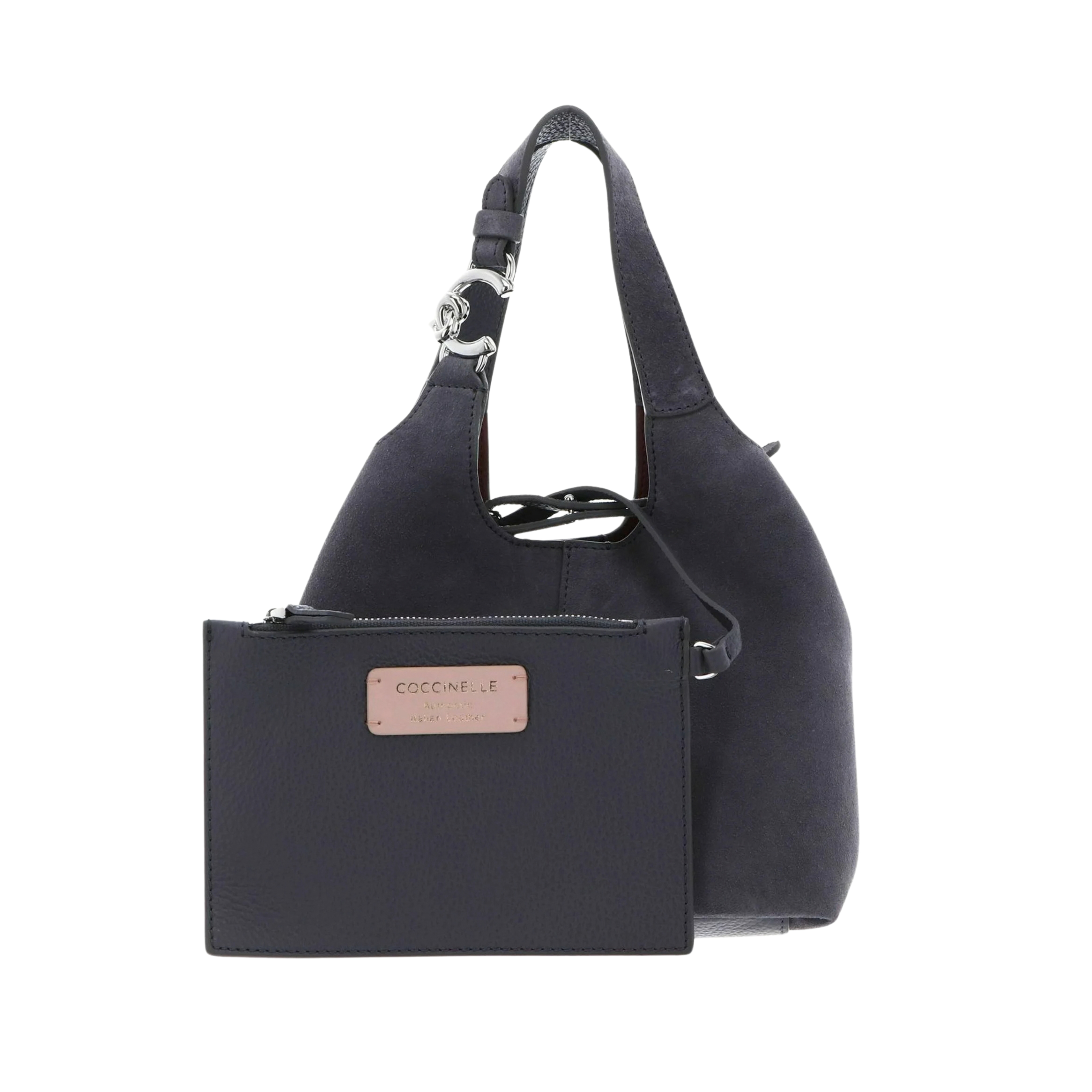 BORSA A MANO IN CAMOSCIO CON ASTUCCIO DONNA ANTRACITE