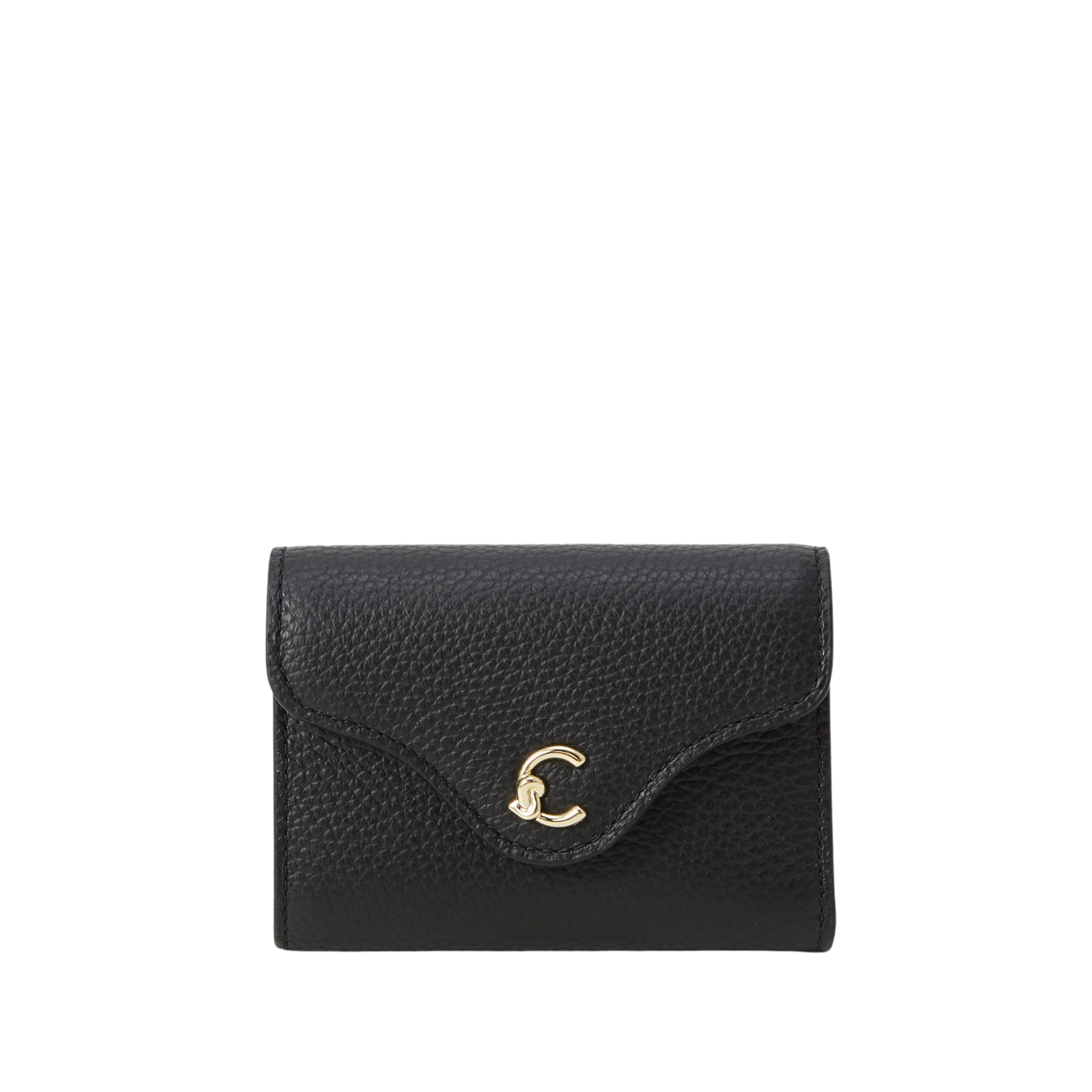 PORTAFOGLIO IN PELLE CON TASCA ZIP DONNA NERO