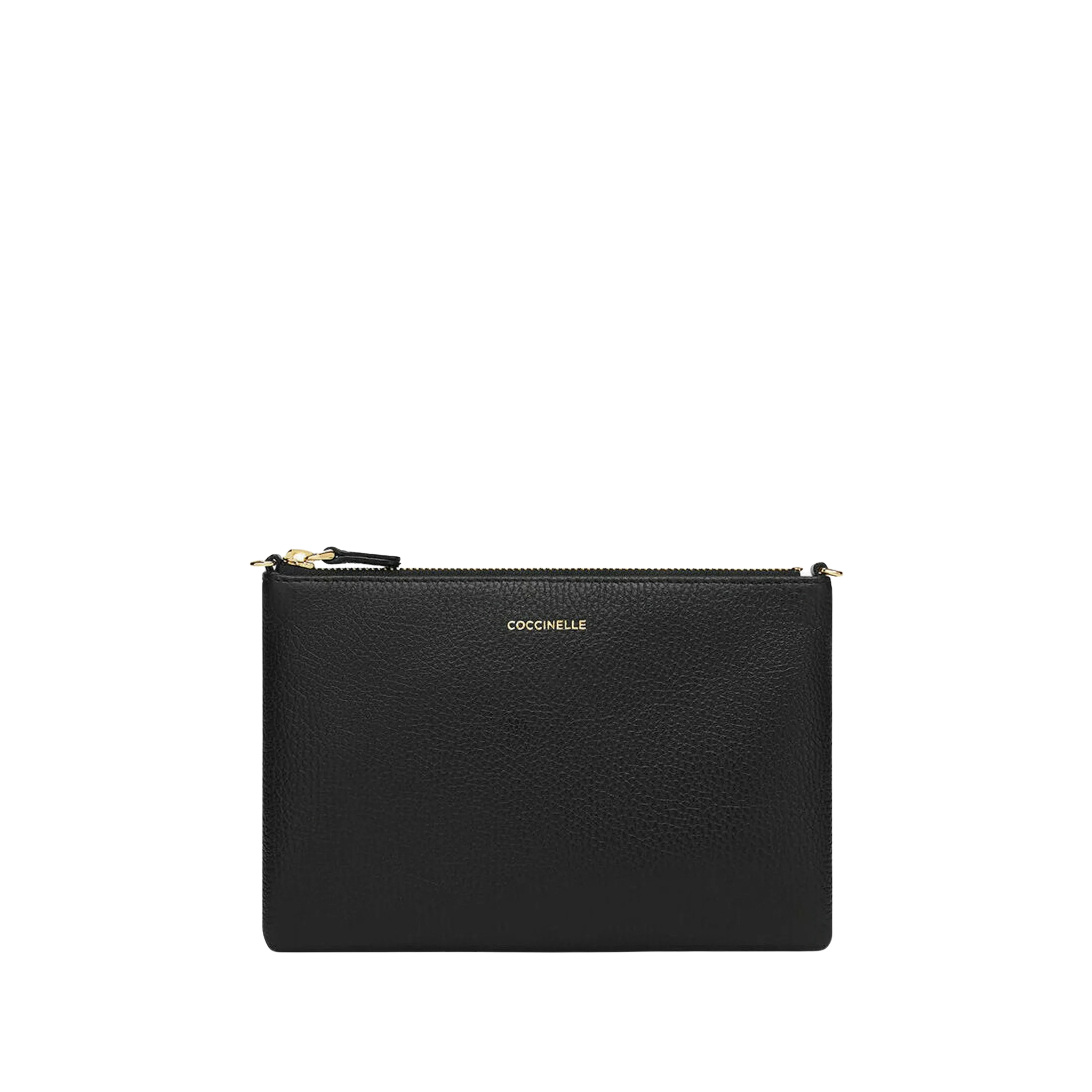 BORSA A TRACOLLA IN PELLE CON ZIP DONNA NERO
