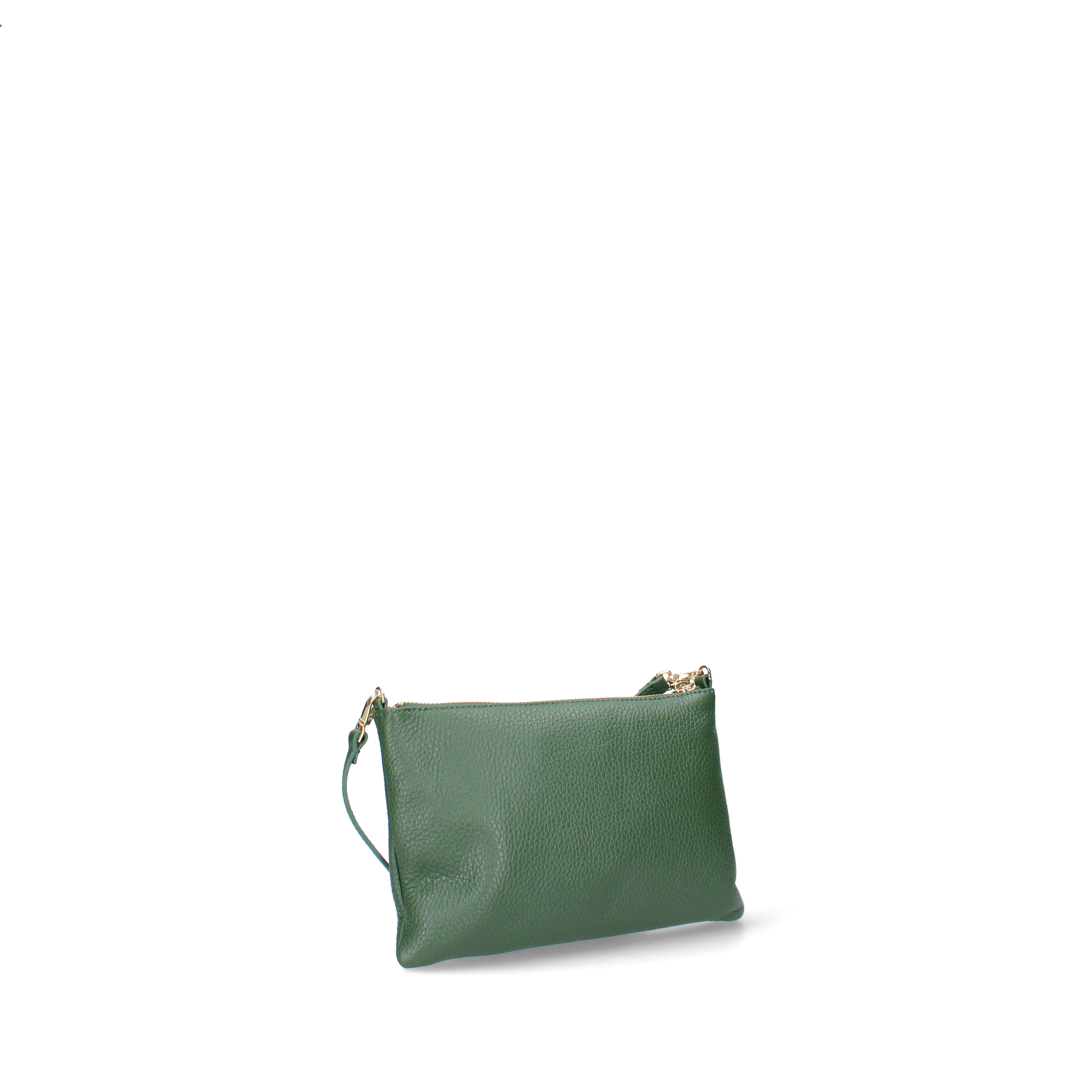 BORSA A TRACOLLA POCHETTE IN PELLE MARTELLATA DONNA VERDE