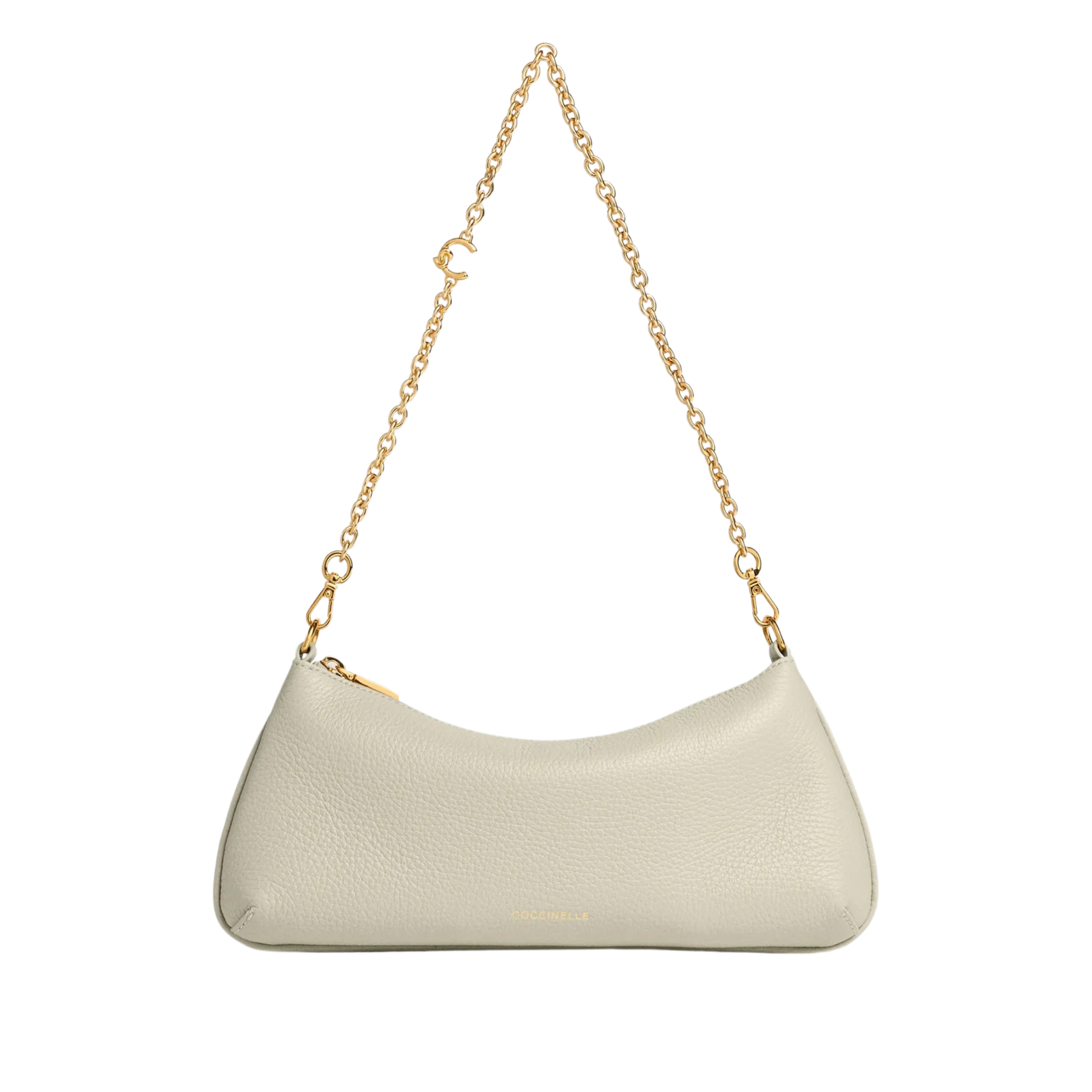 BORSA A SPALLA IN PELLE CON CATENA DONNA AVORIO