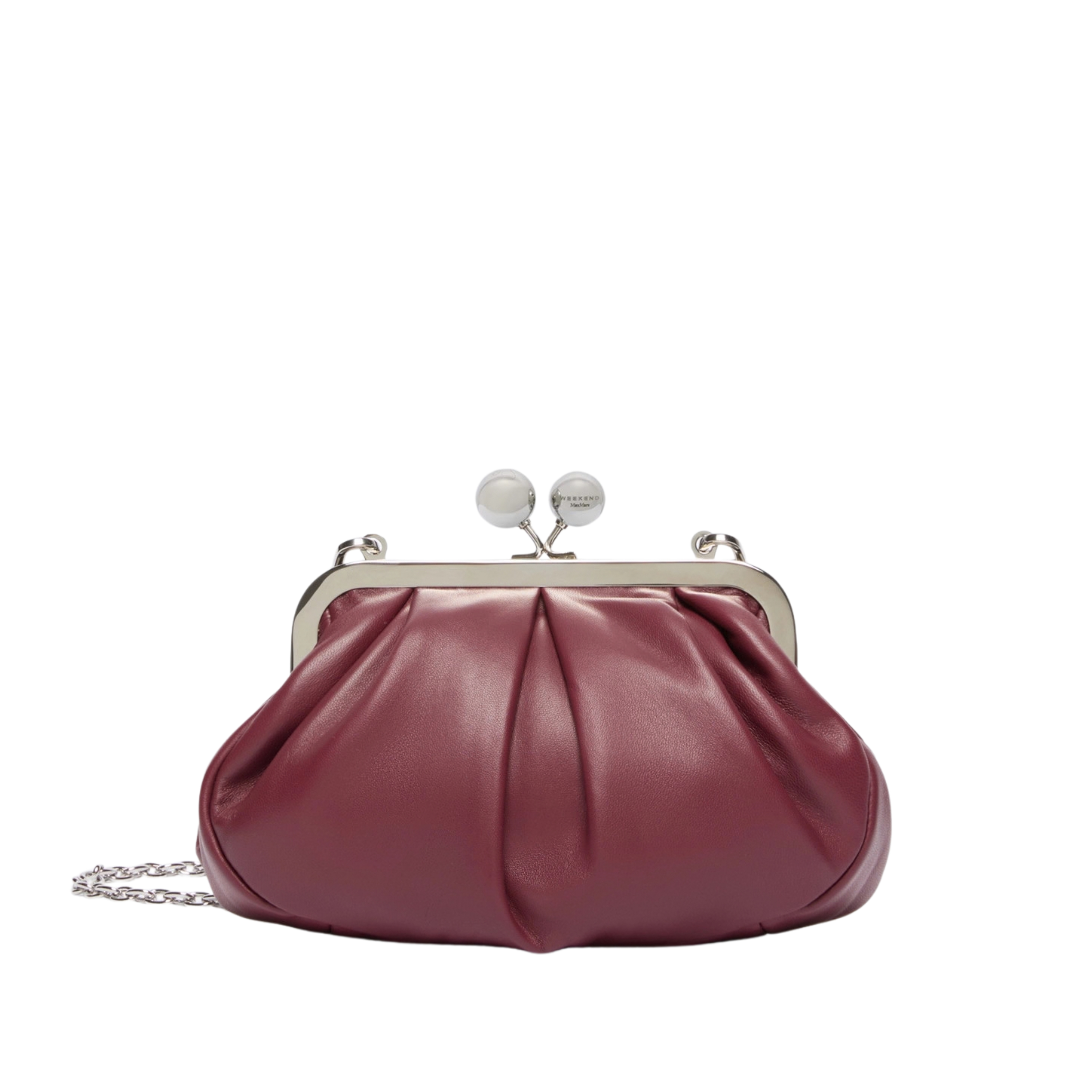 BORSA A MANO PASTICCINO IN MONTONE NAPPATO DONNA BORDEAUX