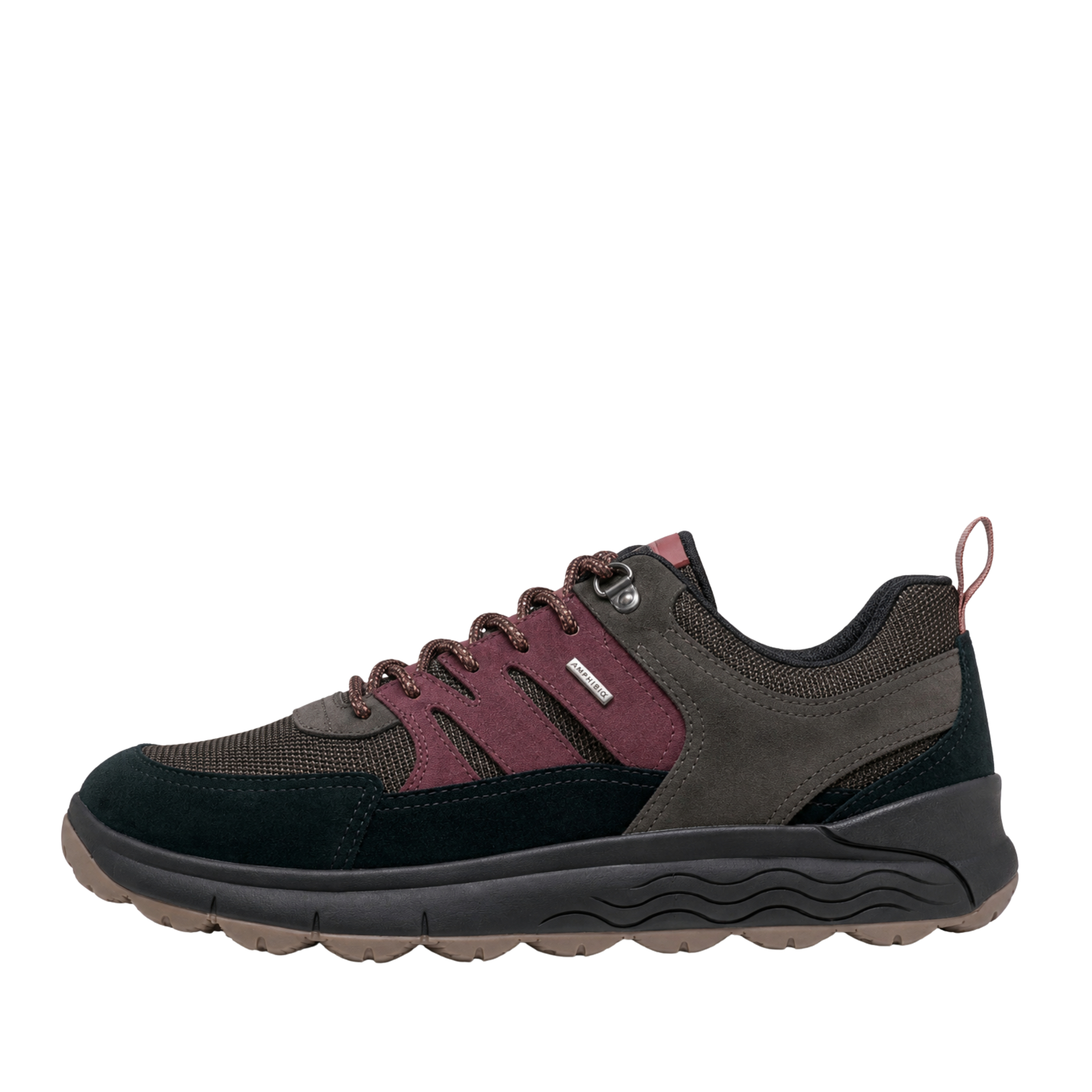 SNEAKERS BASSE MULTIMATERIALE CON INSERTI SCAMOSCIATI DONNA MULTICOLORE