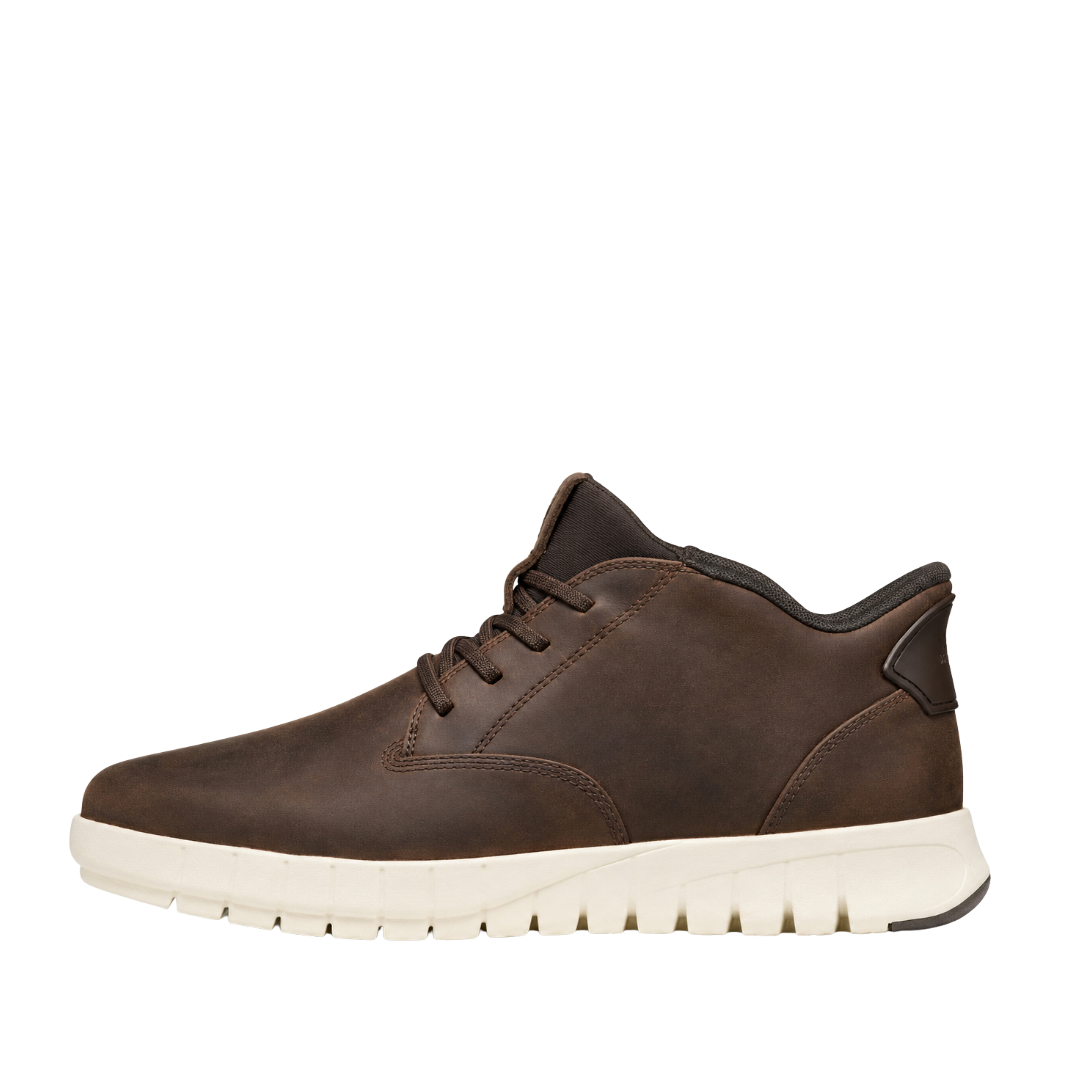 SNEAKERS BASSE IN PELLE CON SUOLA FLESSIBILE A CONTRASTO UOMO MARRONE