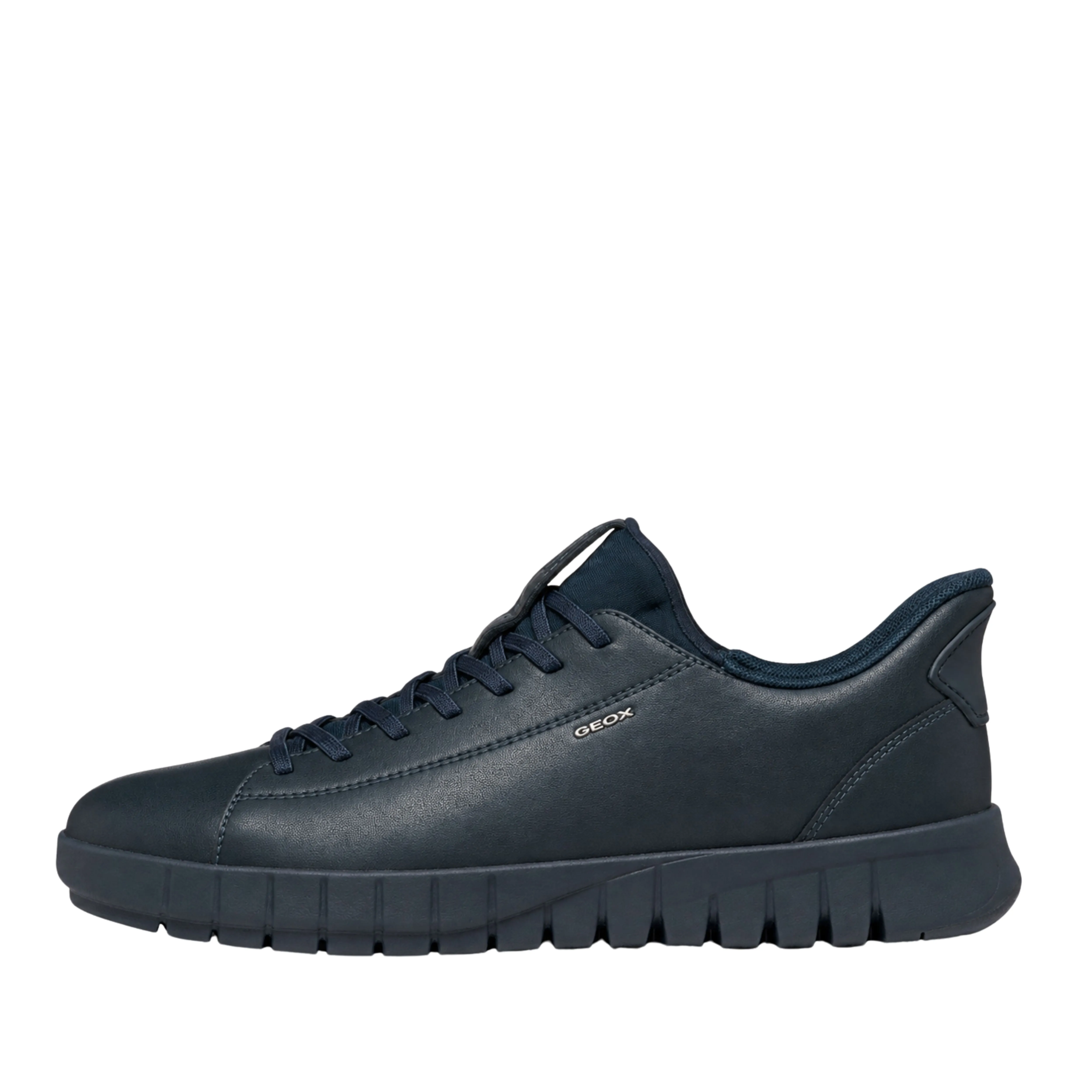 SNEAKERS BASSE IN PELLE MONOCROMATICHE UOMO BLU NAVY