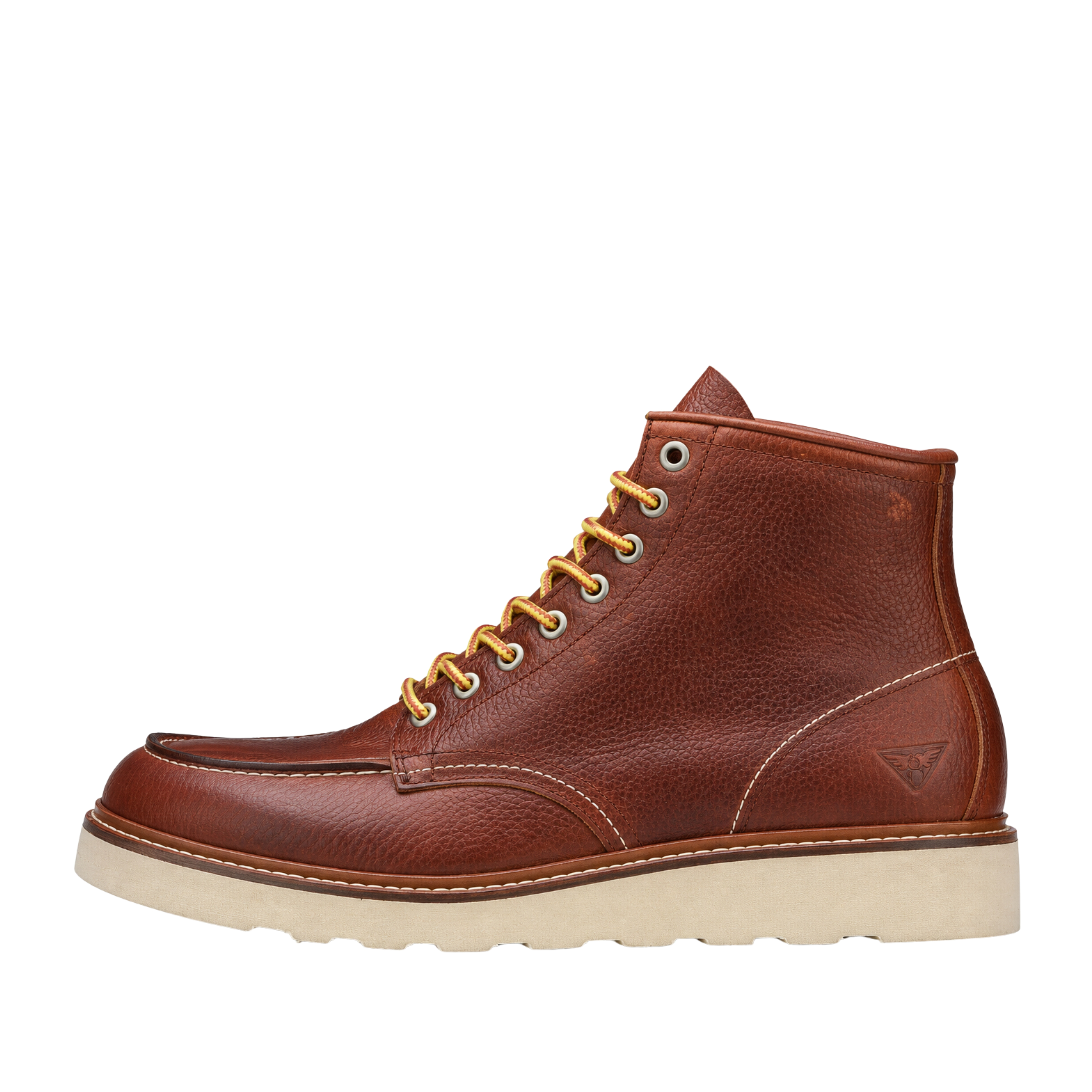 ANFIBI STRINGATI IN PELLE CON SUOLA CARRARMATO UOMO ROSSO