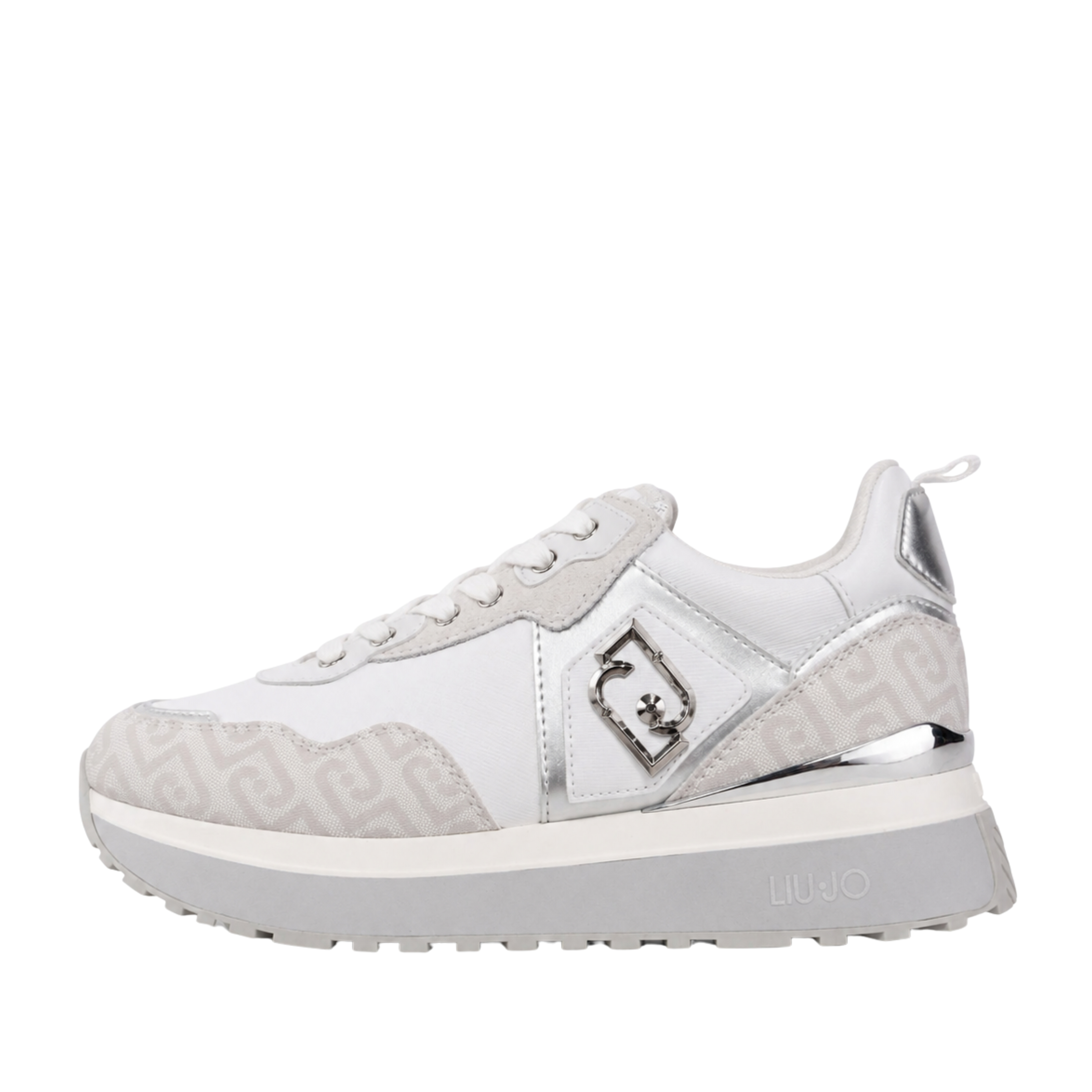 SNEAKERS PLATFORM LOGO MONOGRAM BF6001EX339 DONNA BIANCO
