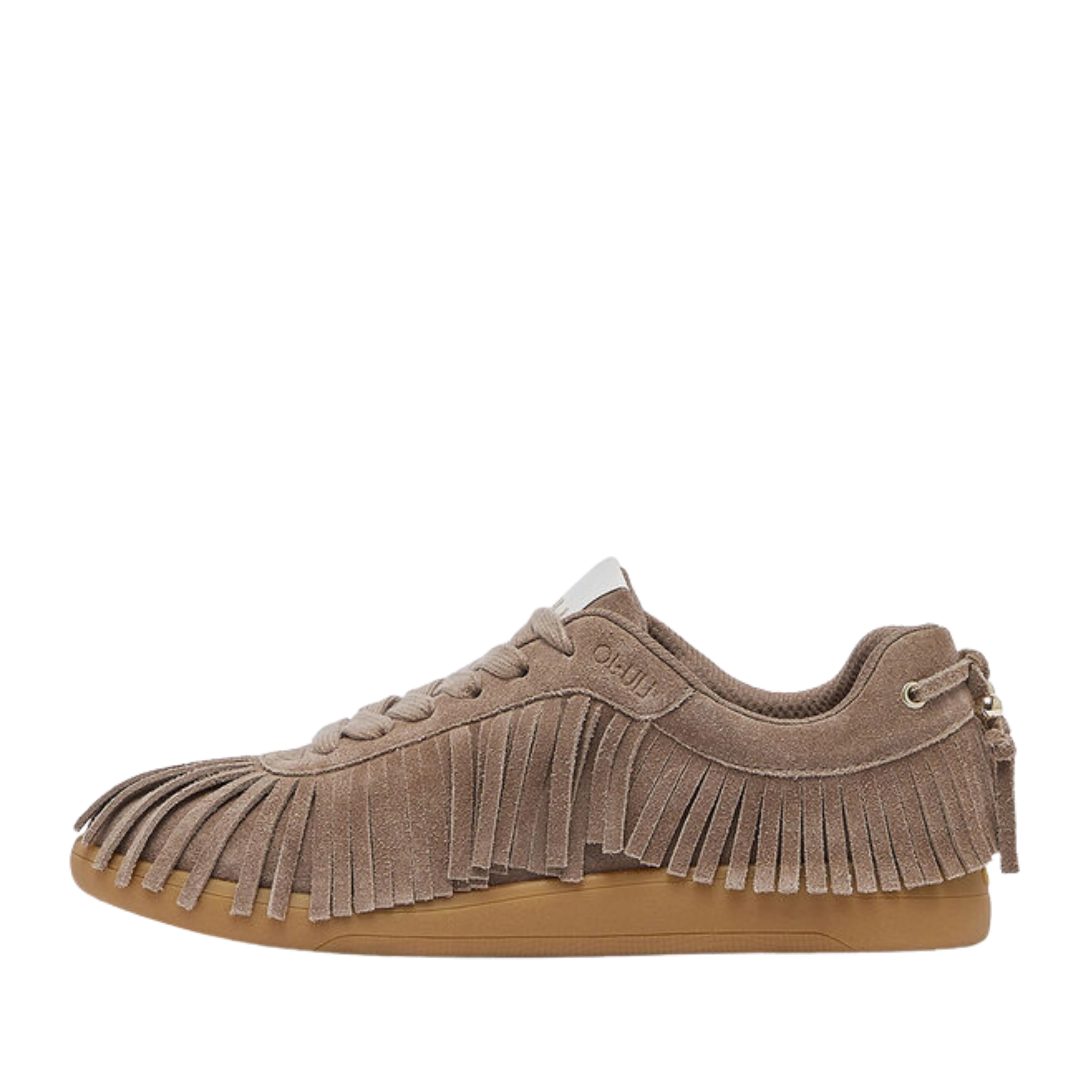 SNEAKERS BASSE IN SUEDE CON FRANGE BF6047PX002 DONNA BEIGE
