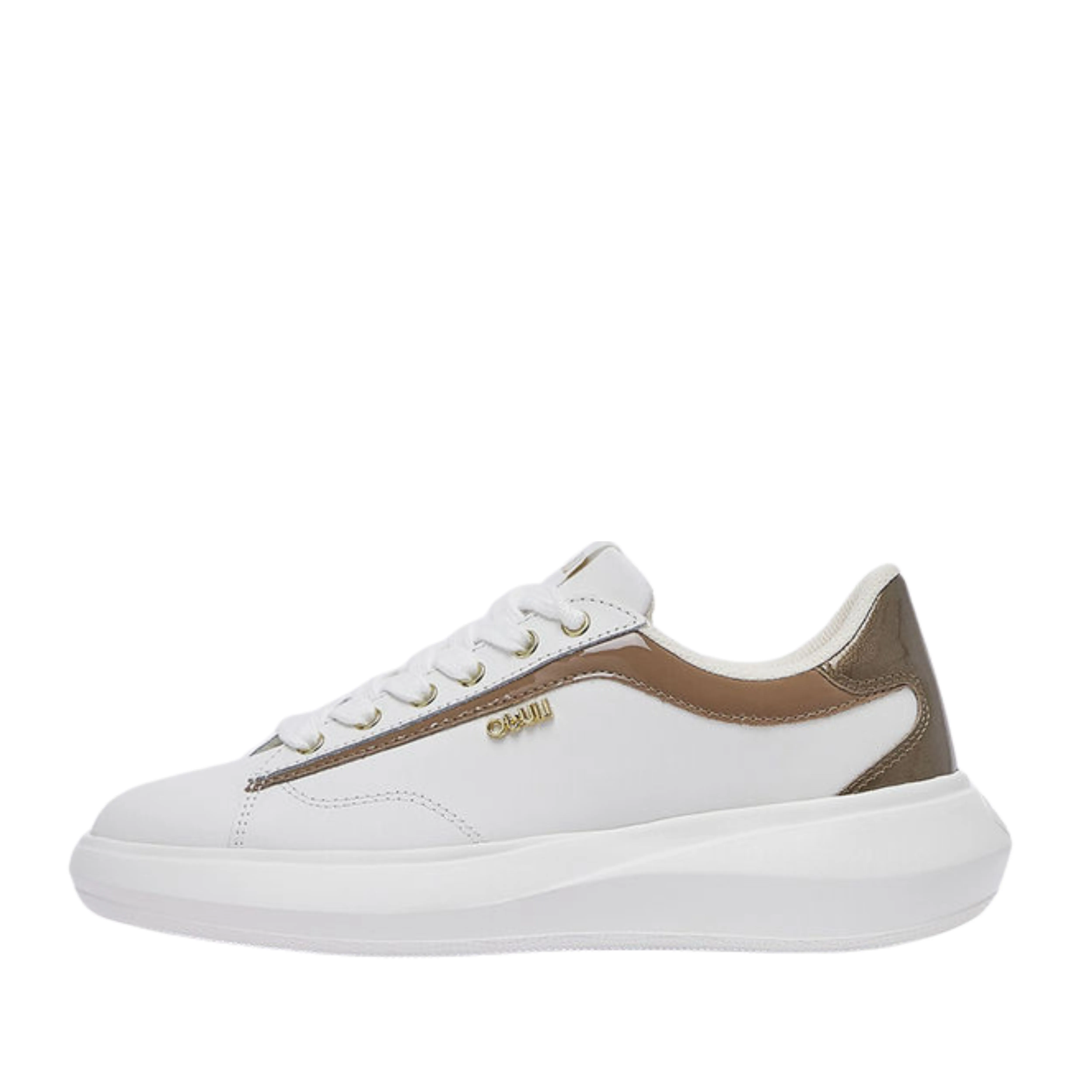 SNEAKERS PLATFORM IN PELLE BF6051PX532 DONNA BIANCO/HAVANA