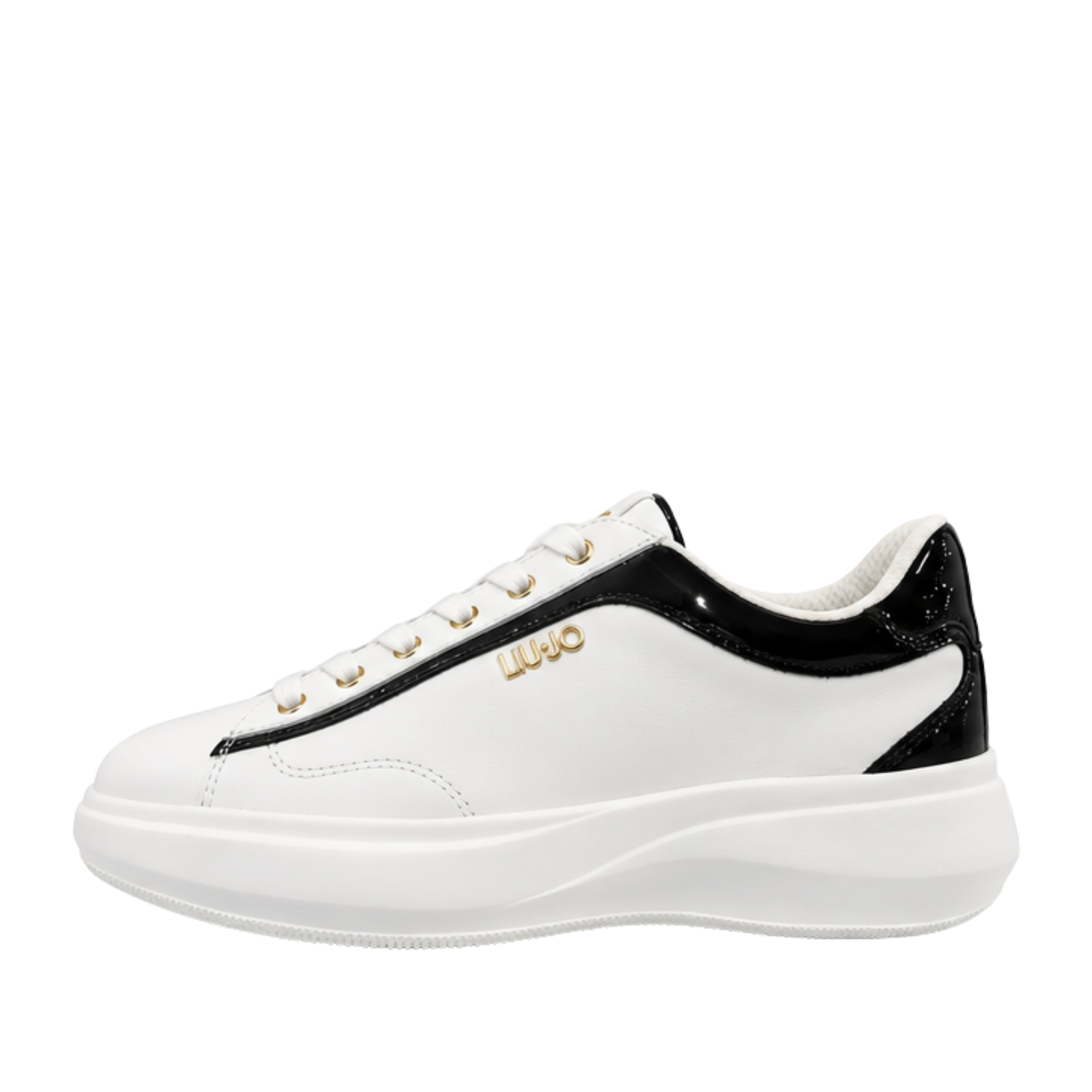 SNEAKERS PLATFORM IN PELLE BF6051PX532 DONNA BIANCO/NERO